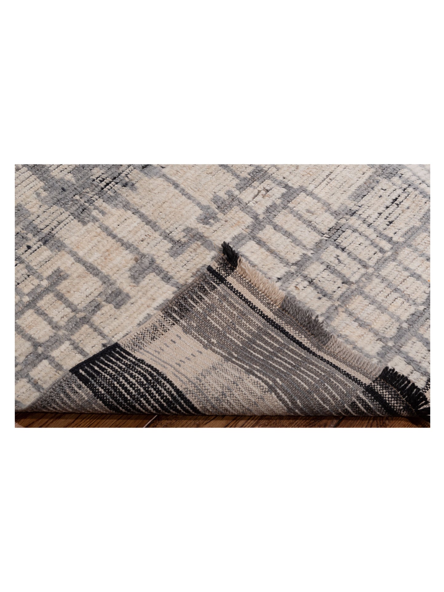 Atlas 149655 Ivory Gray 6x9 Hand Knotted Rug