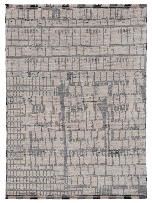 Atlas 149655 Ivory Gray 6x9 Hand Knotted Rug