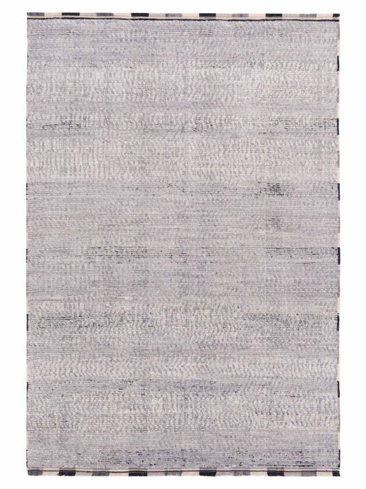 Atlas 149660 Silver Silver 6x8.8 Hand Knotted Rug