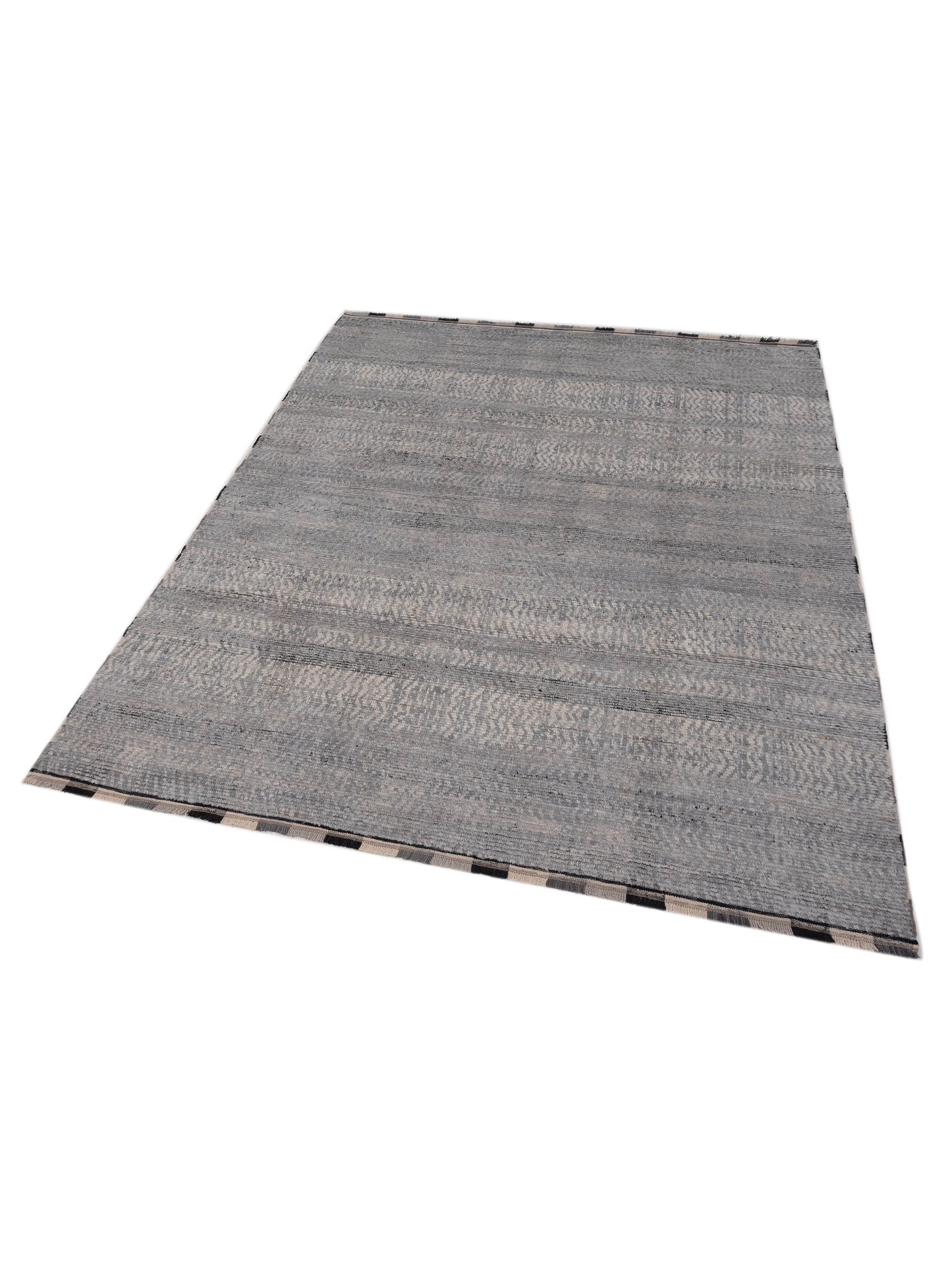 Atlas Cemik Gray Silver 8.2x9.11 Hand Knotted Rug