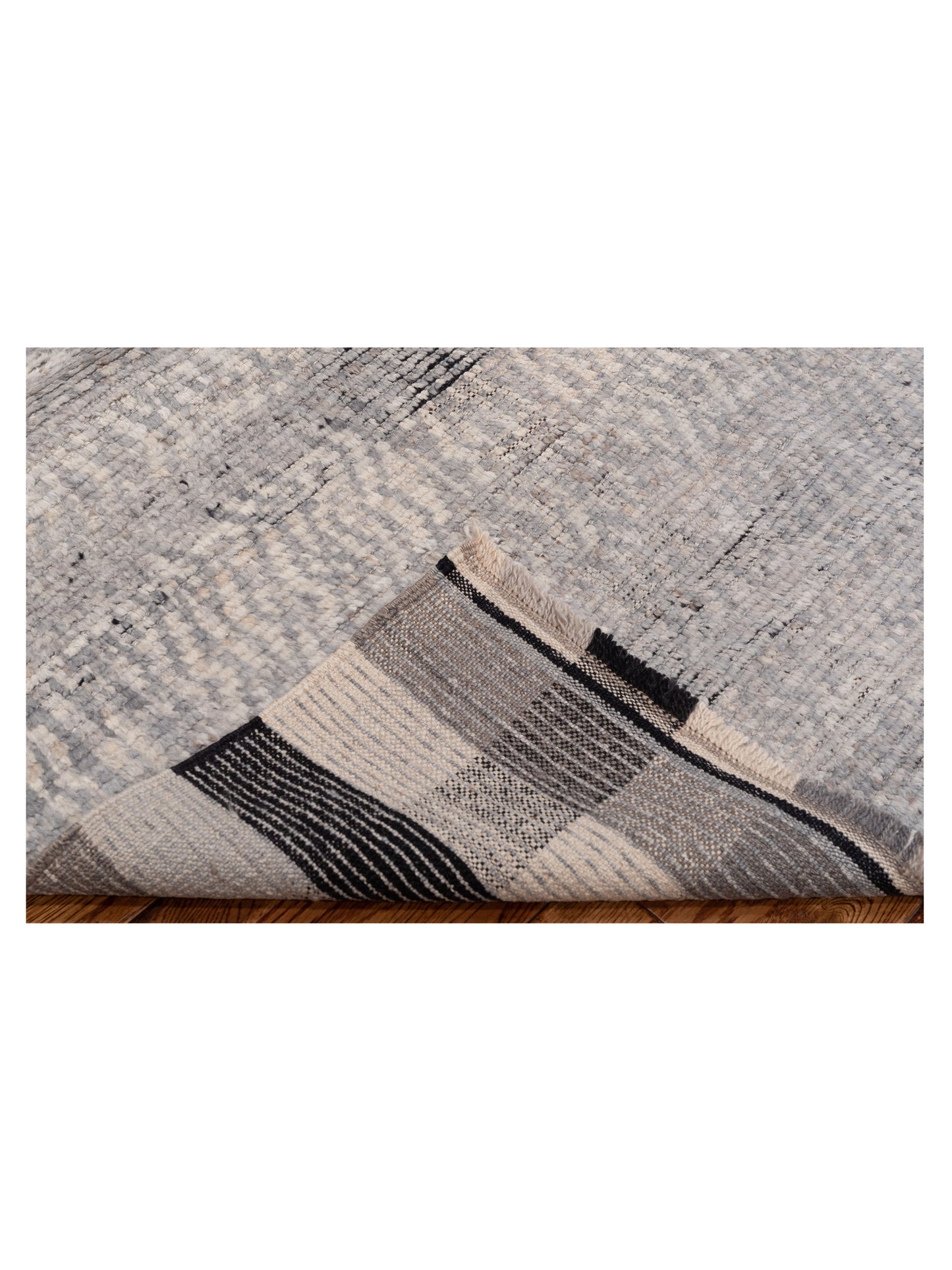Atlas Cemik Gray Silver 8.2x9.11 Hand Knotted Rug