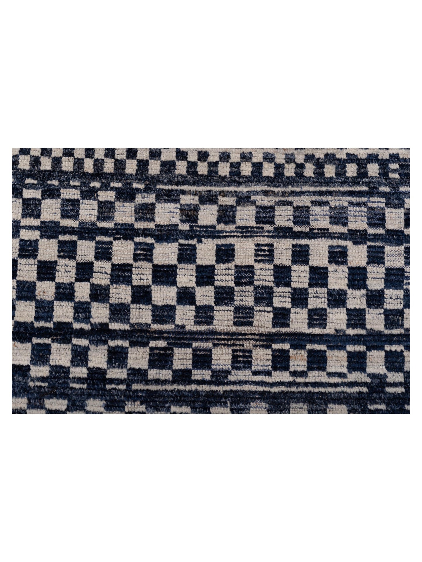 Atlas Celil Indigo Ivory 8x9.11 Hand Knotted Rug