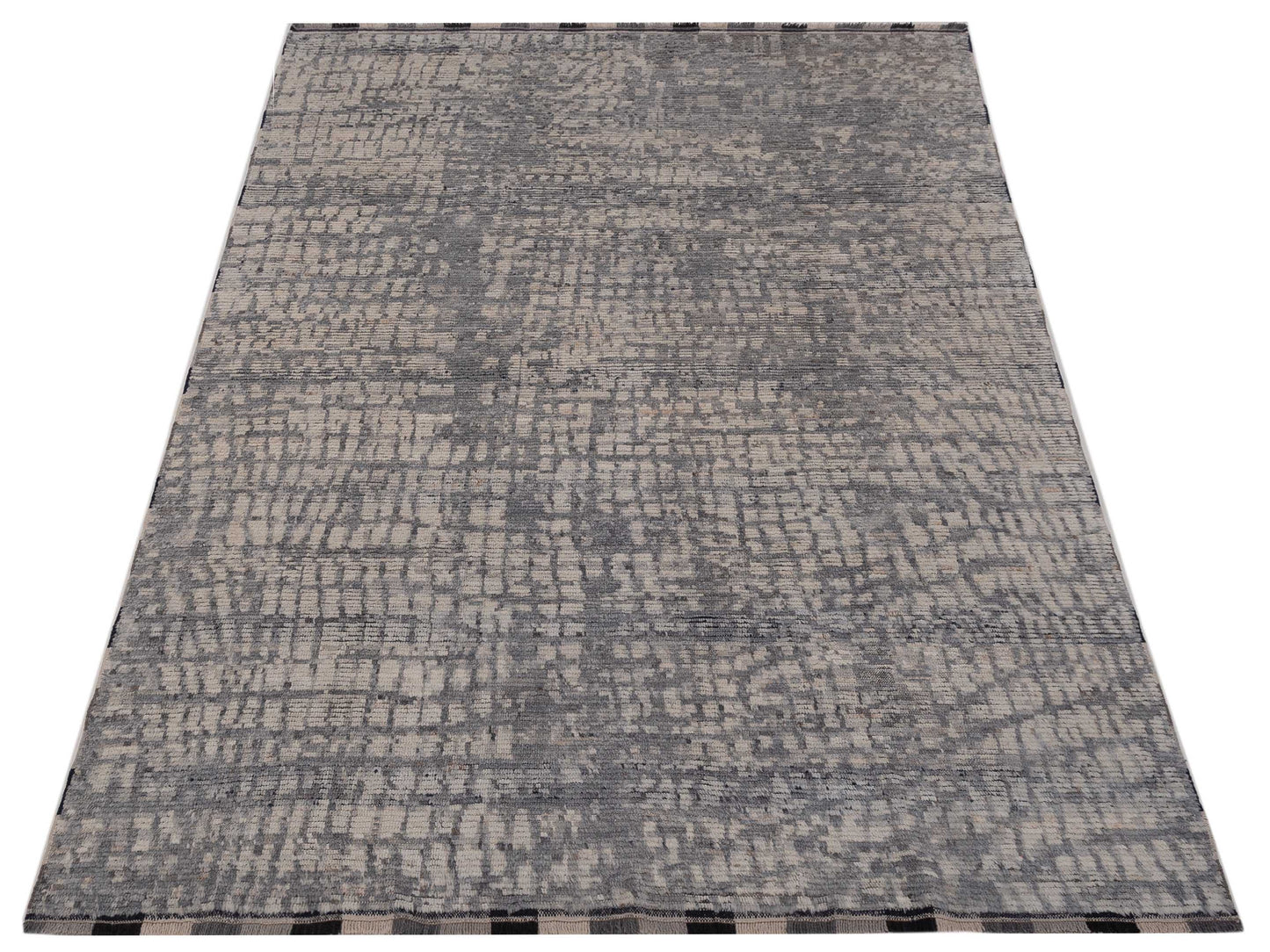Atlas 149671 Ivory Gray 8x10 Hand Knotted Rug
