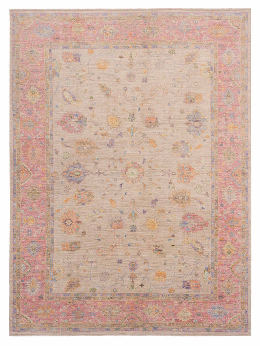 Anadol Angora Oushak  Silver Pink Traditional