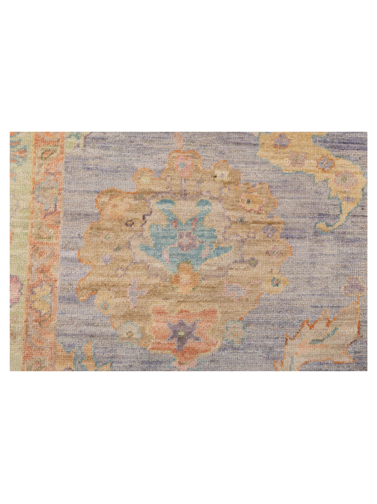 Angora Oushak 149716 Purple Green 10x13.2 Hand Knotted Rug