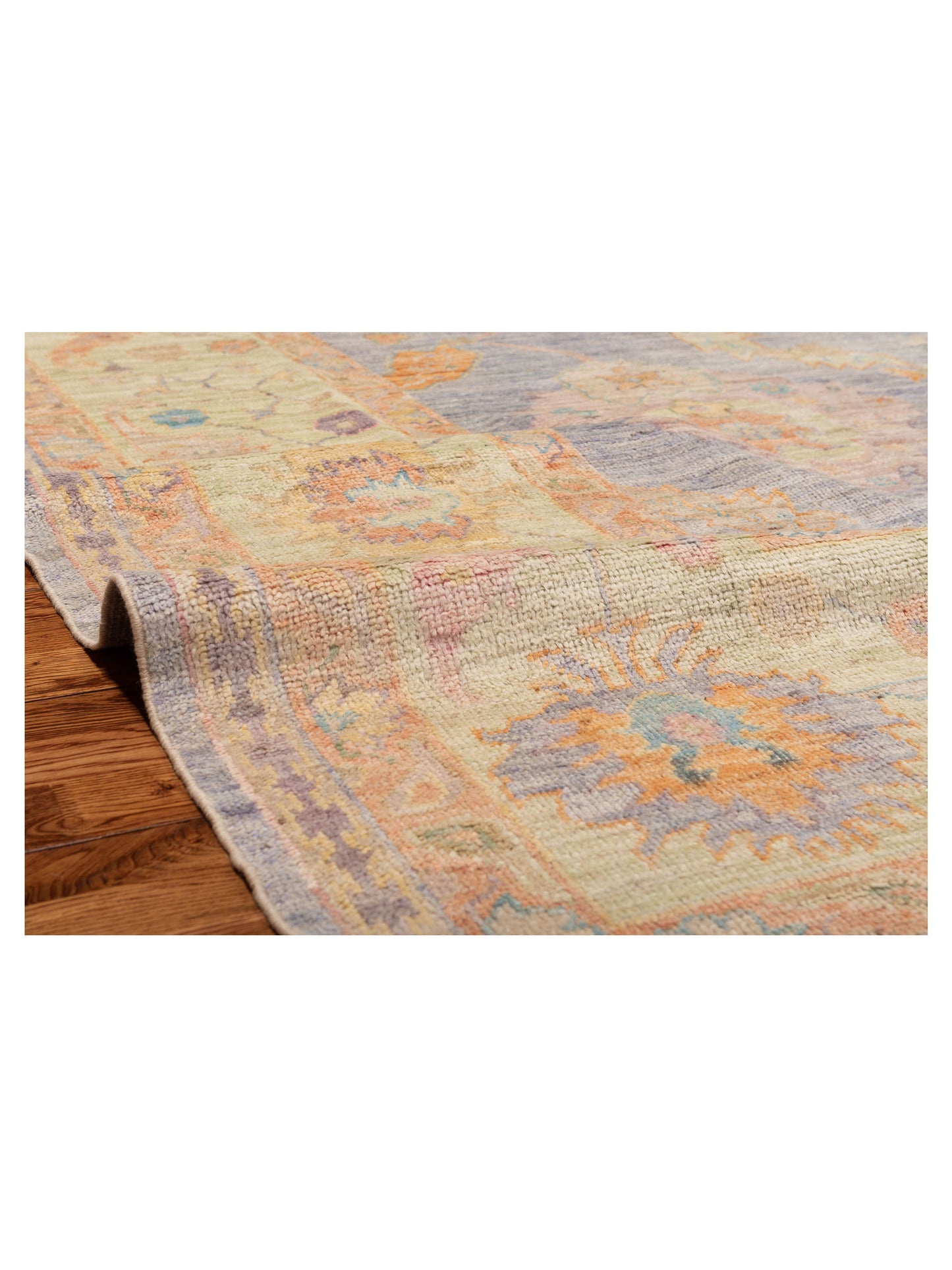 Angora Oushak 149716 Purple Green 10x13.2 Hand Knotted Rug