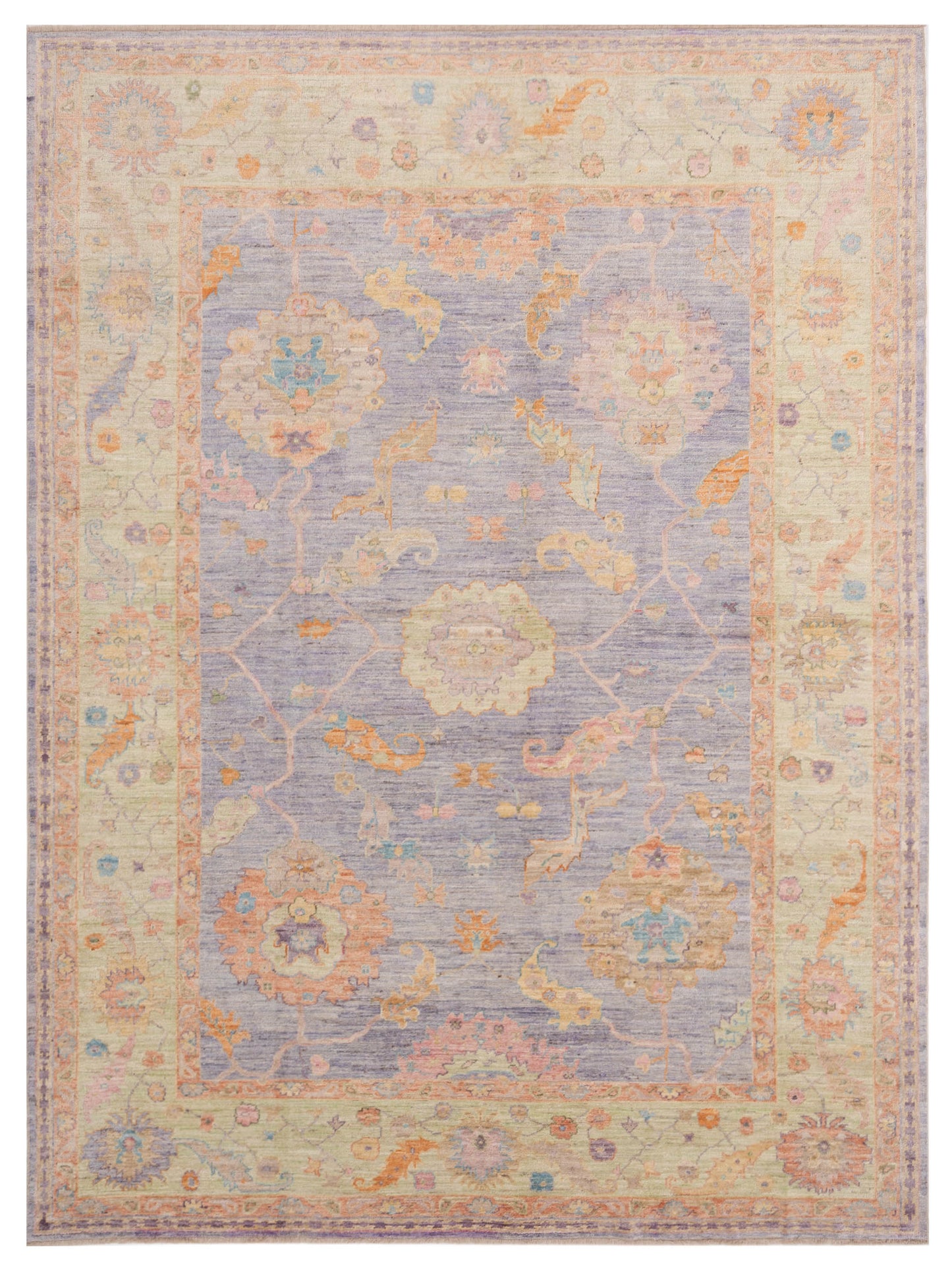 Anadol Angora Oushak Purple Green Traditional