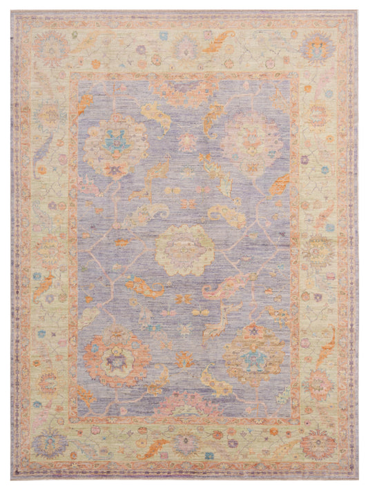 Anadol Angora Oushak  Purple Green Traditional