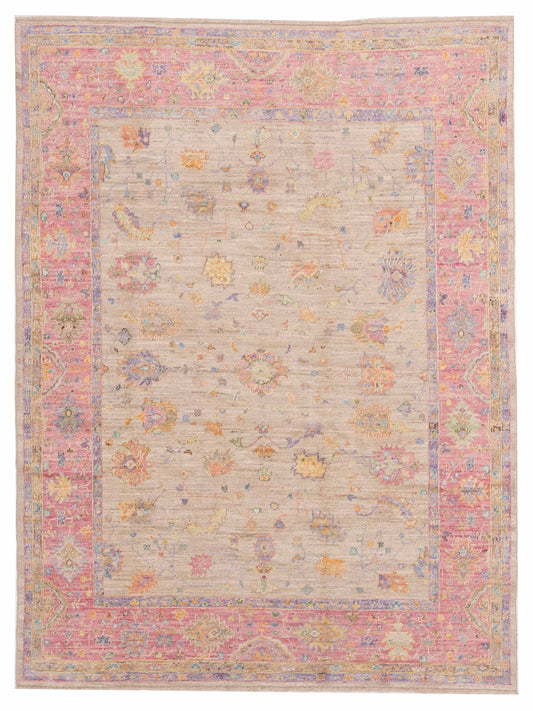 Anadol Angora Oushak  Light Brown Pink Traditional