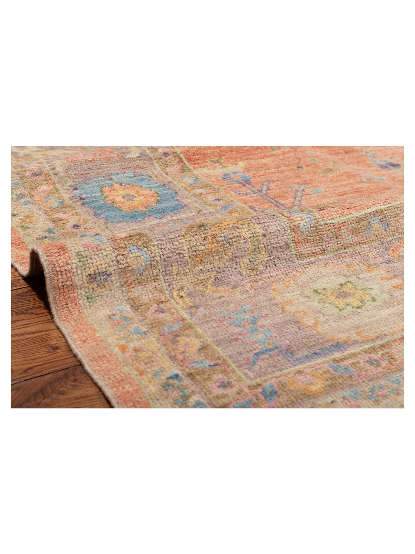 Angora Oushak 149724 Pink Purple 8.4x10.1 Hand Knotted Rug