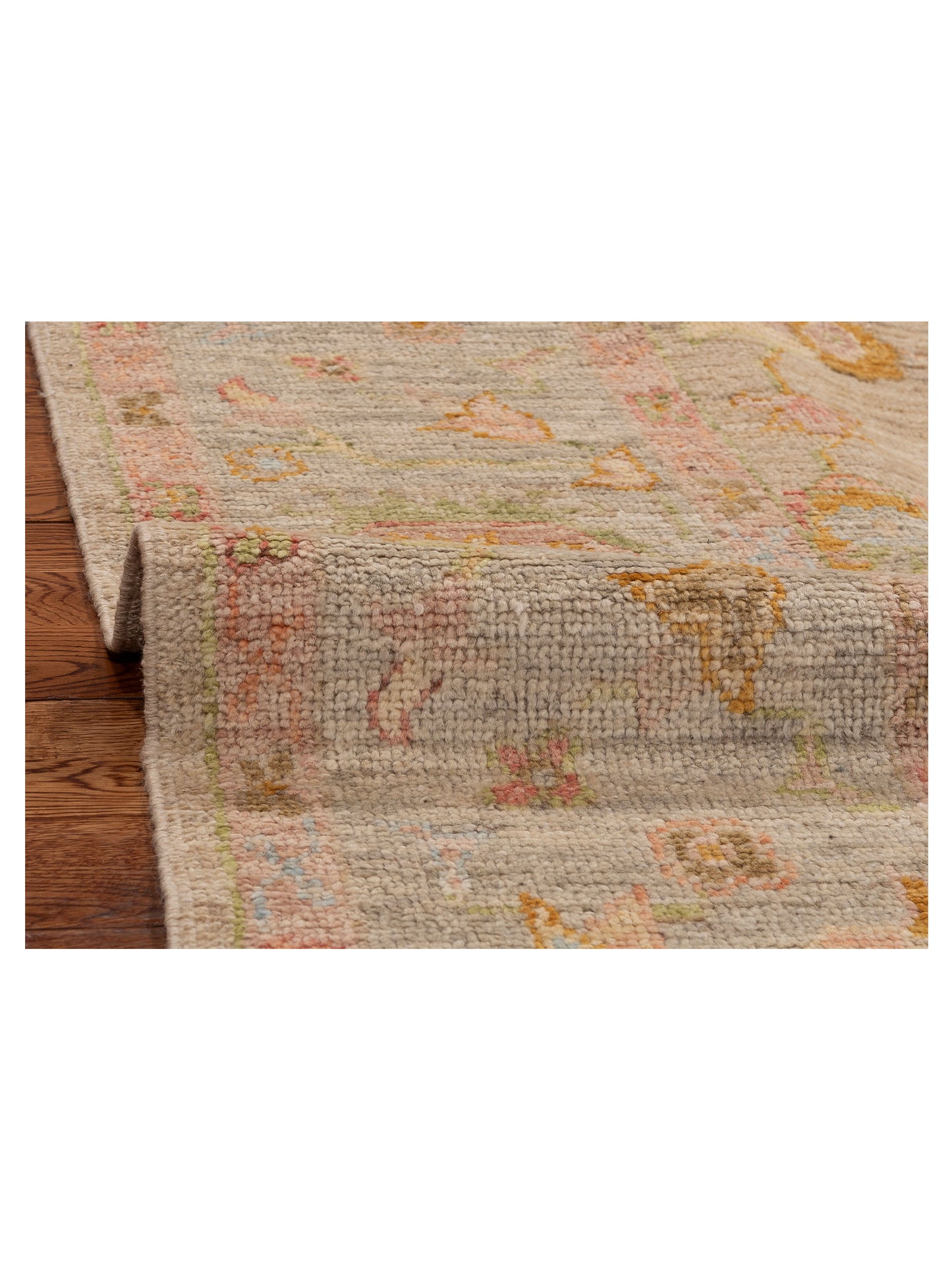 Angora Oushak 149758 Beige Silver 8x10.5 Hand Knotted Rug