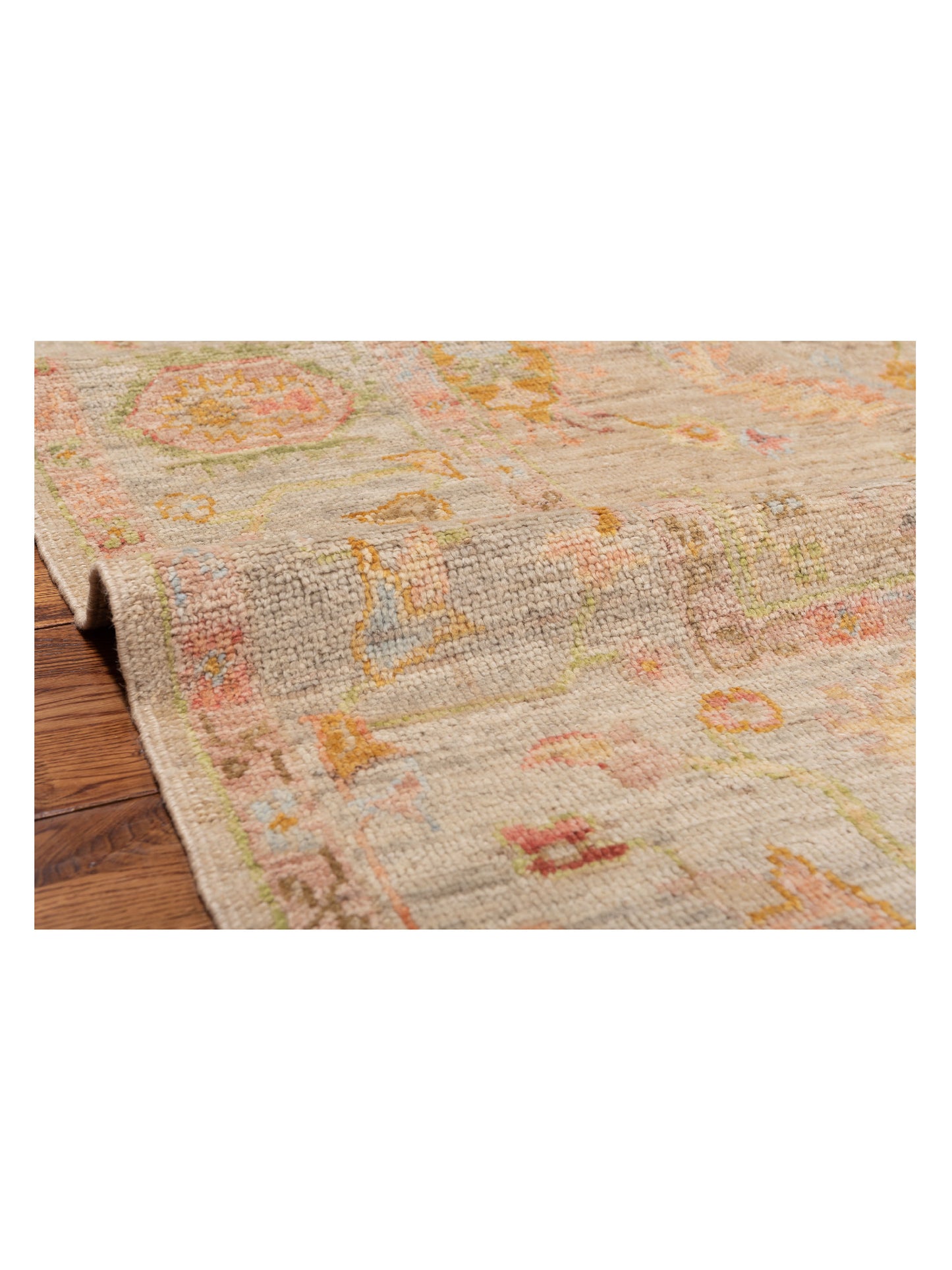 Angora Oushak 149758 Beige Silver 8x10.5 Hand Knotted Rug