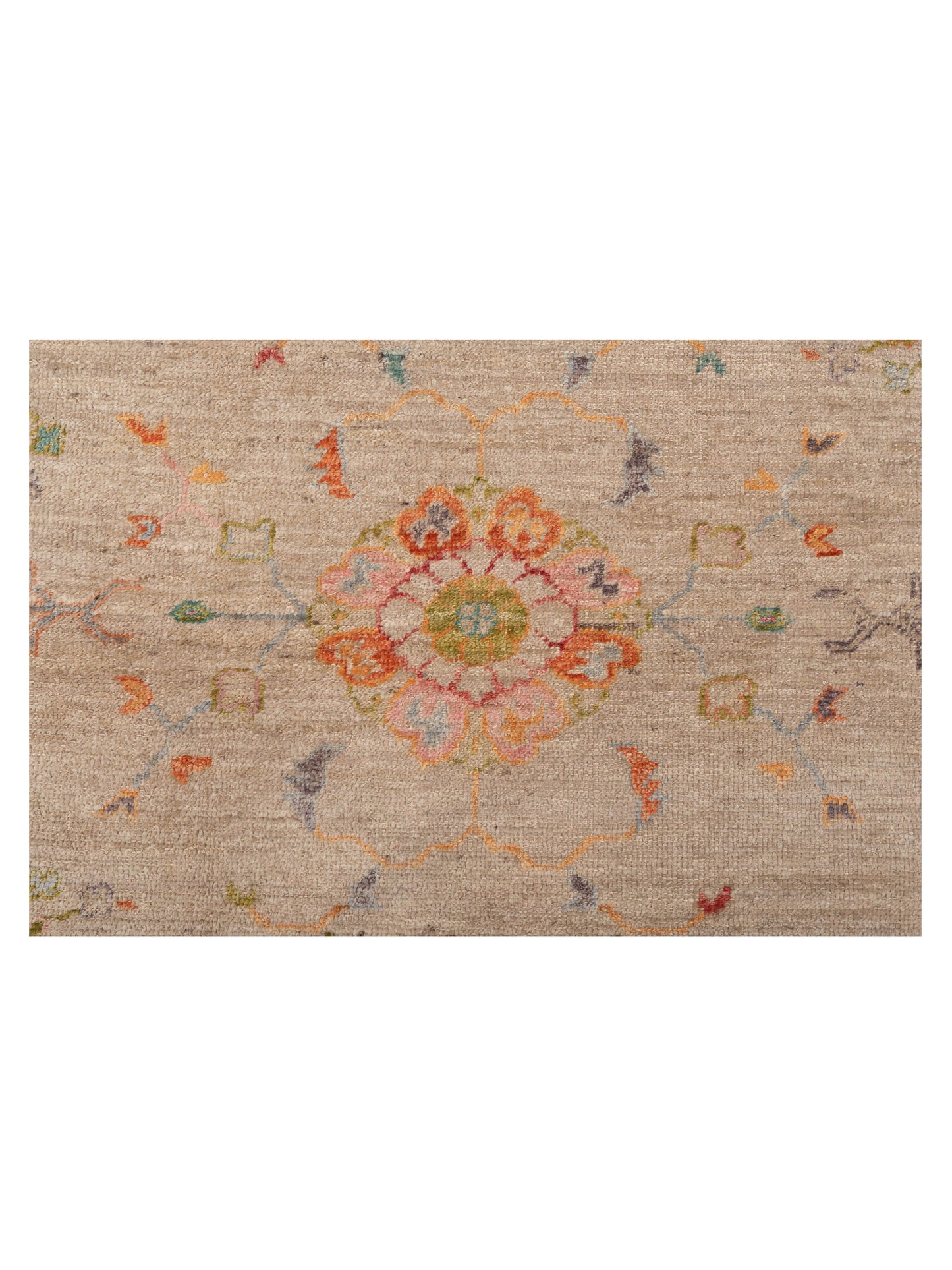 Angora Oushak 149761 Ivory Coral 9.11x13.6 Hand Knotted Rug