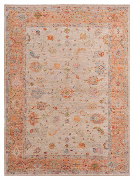 Anadol Angora Oushak  Ivory Coral Traditional