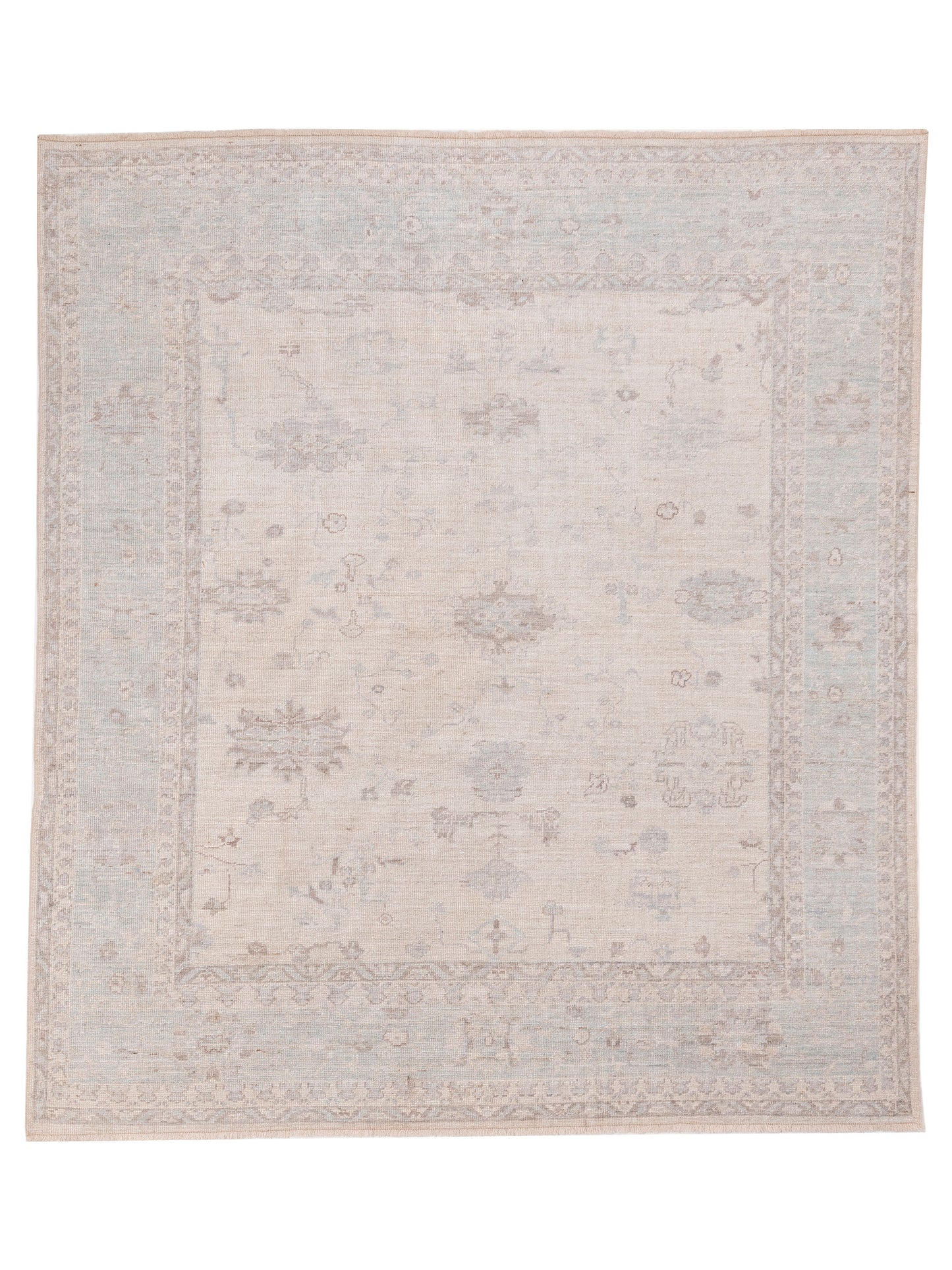 Anadol Angora Oushak Ivory Aqua Traditional