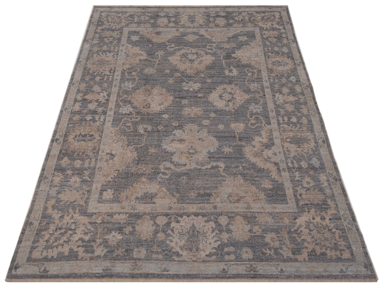Angora Oushak 149799 Gray Gray 8.3x10 Hand Knotted Rug