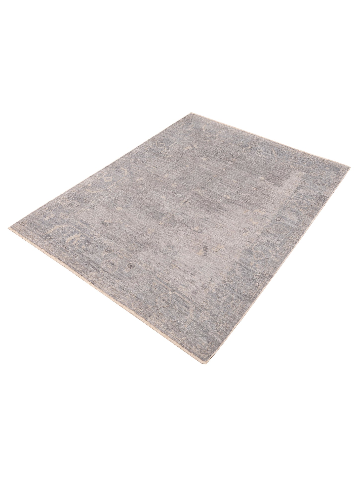 Angora Oushak 149811 Gray Gray 7.10x9.11 Hand Knotted Rug