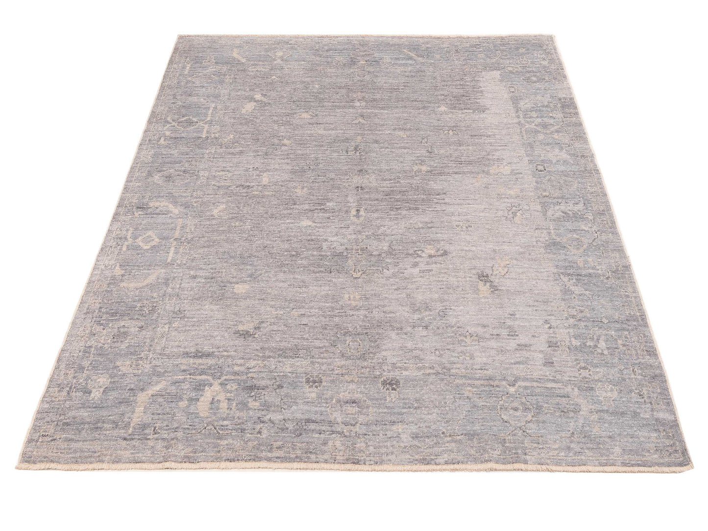 Angora Oushak 149811 Gray Gray 7.10x9.11 Hand Knotted Rug