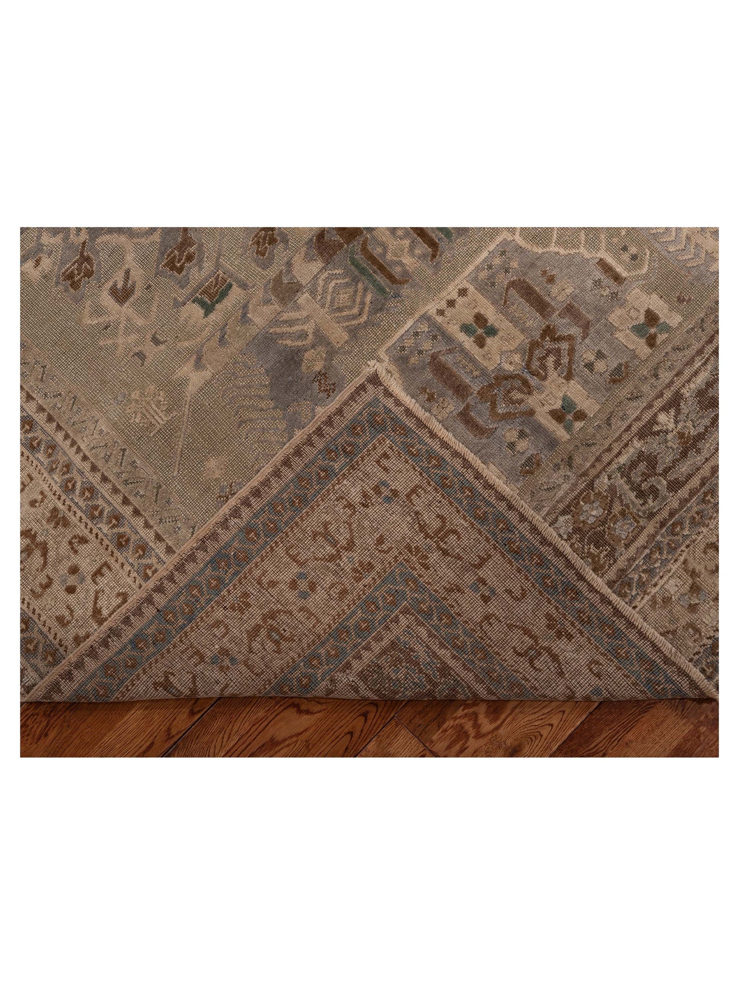 Old Anatolian 149818 Brown Brown 5.11x9.4 Hand Knotted Rug