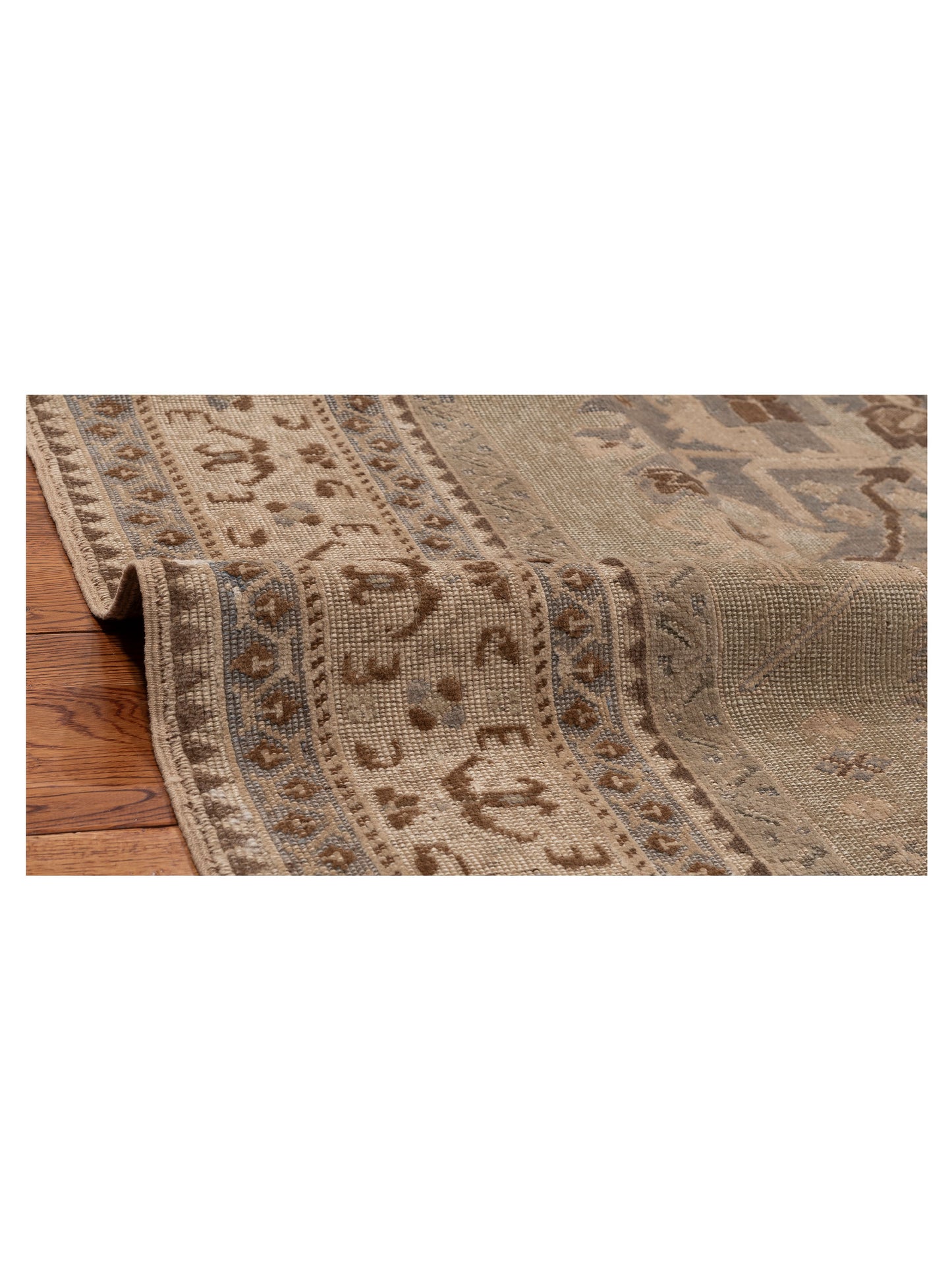 Old Anatolian 149818 Brown Brown 5.11x9.4 Hand Knotted Rug