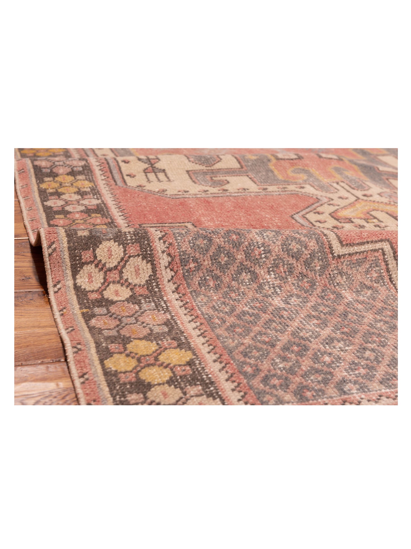 Old Anatolian 149825 Red Charcoal 4.3x9.4 Hand Knotted Rug