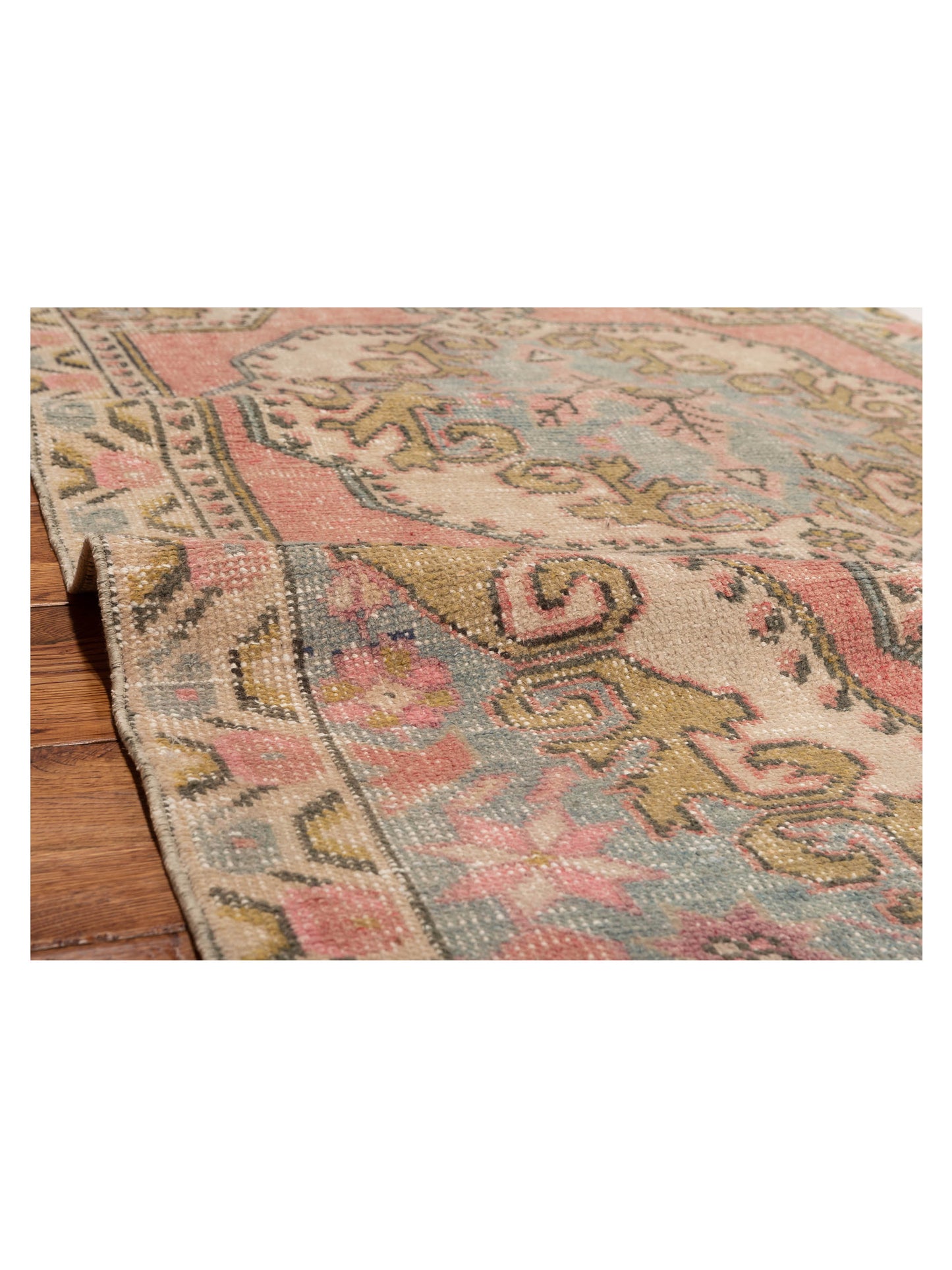 Old Anatolian 149857 Pink Ivory 4.2x7.5 Hand Knotted Rug