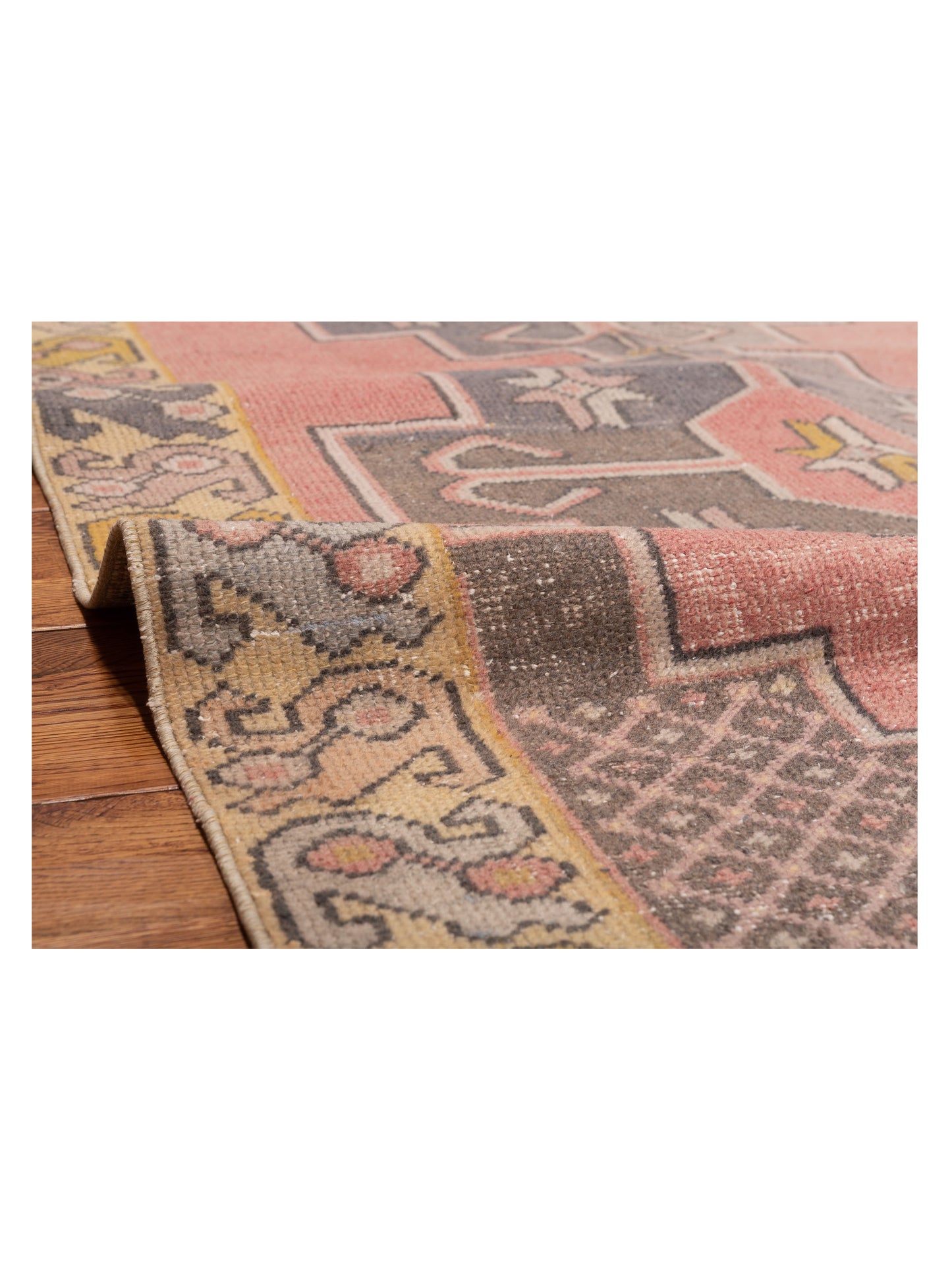 Old Anatolian 149864 Pink Beige 4.1x8.5 Hand Knotted Rug