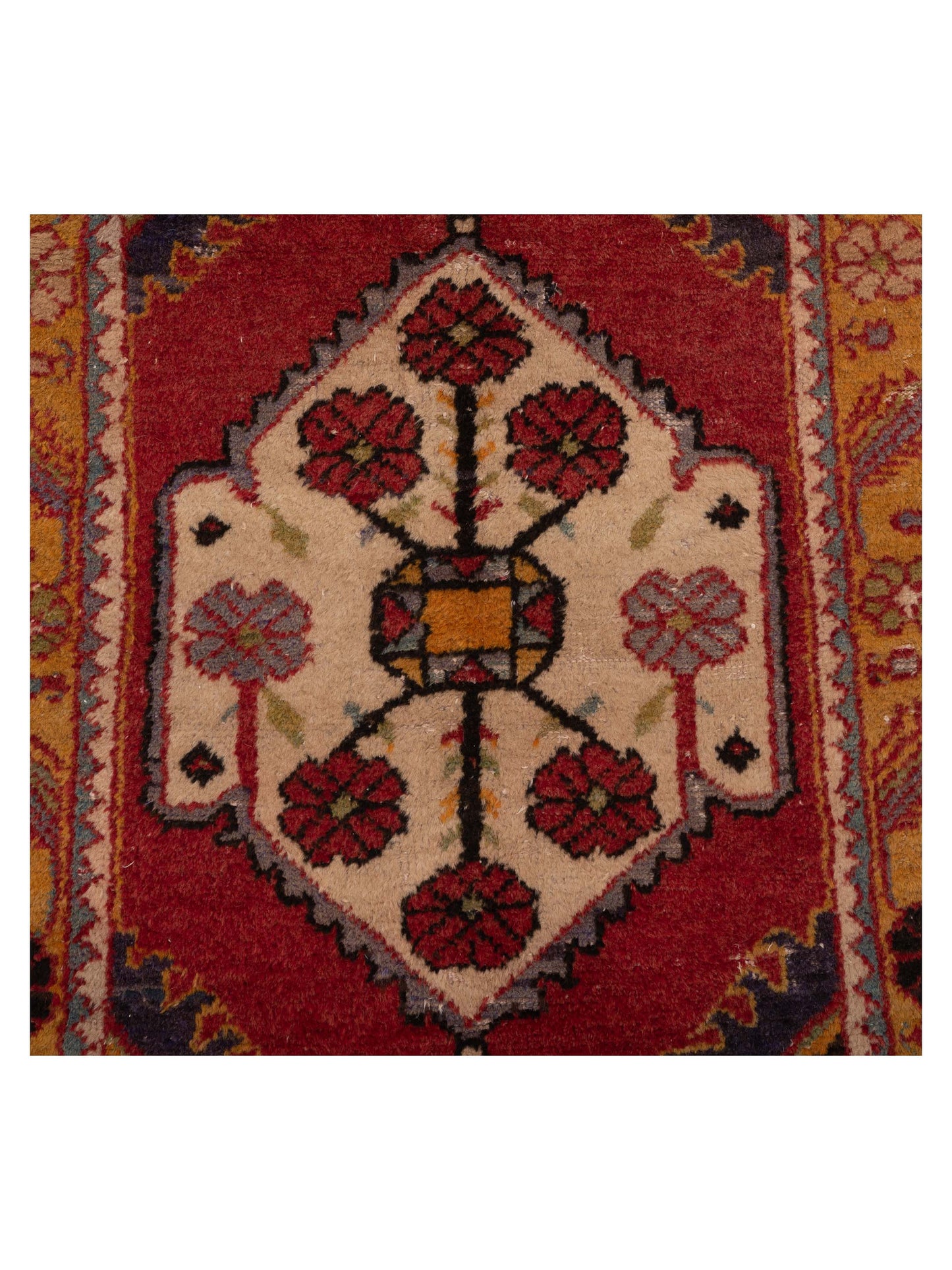 Old Anatolian 149869 Red Yellow 2.7x5.1 Hand Knotted Rug