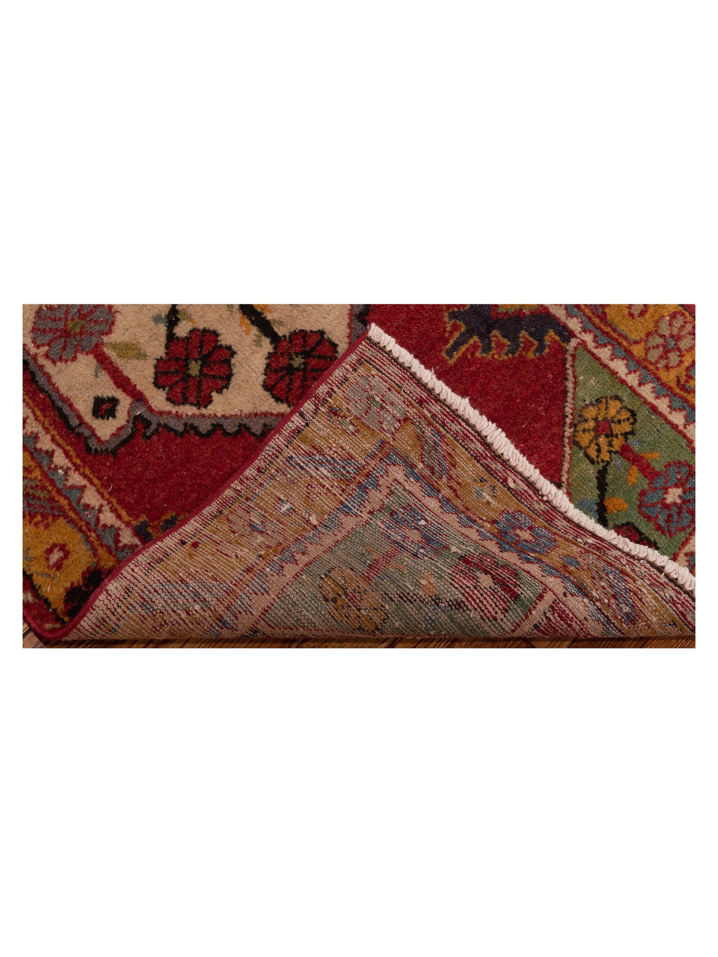 Old Anatolian 149869 Red Yellow 2.7x5.1 Hand Knotted Rug