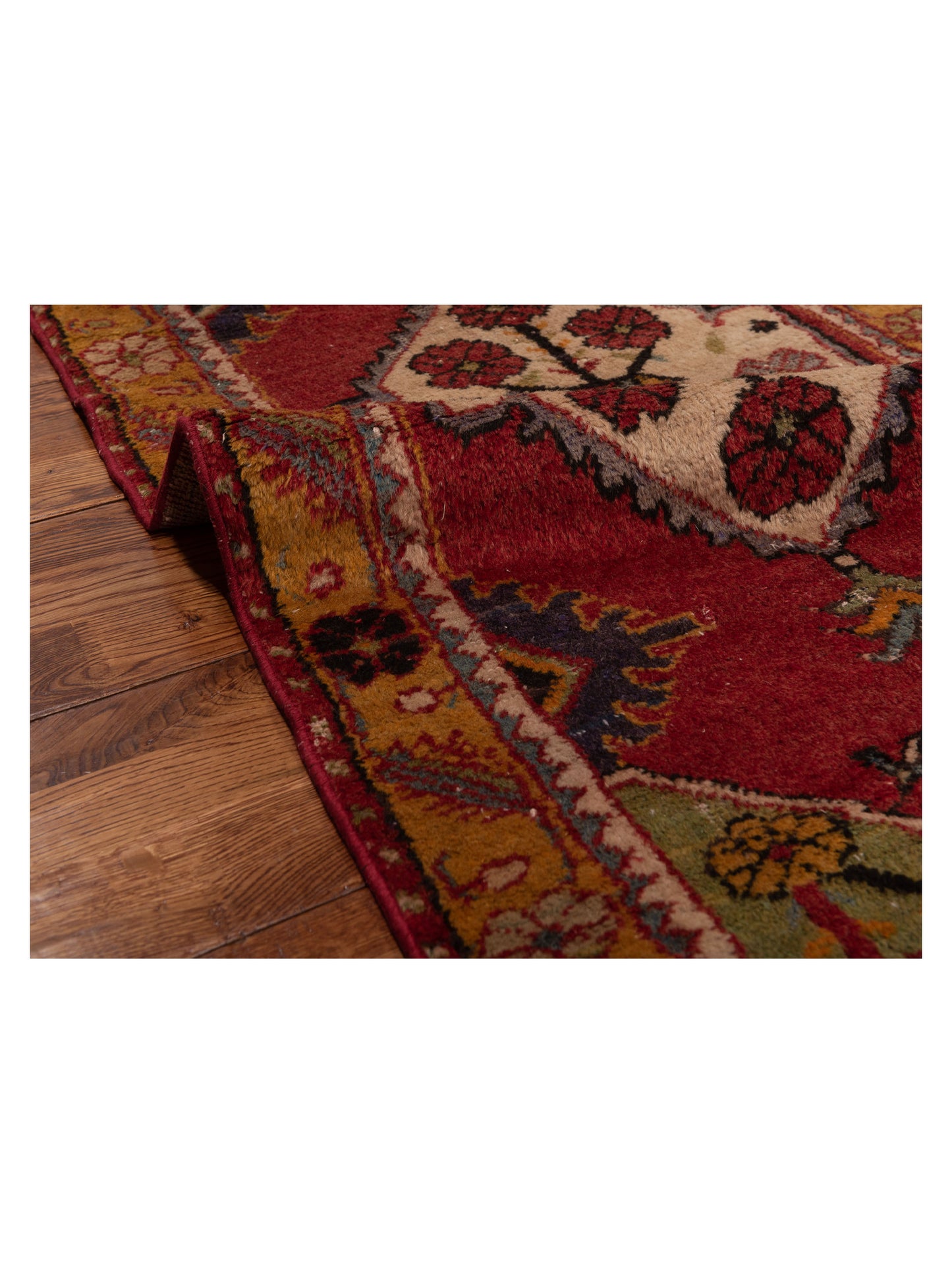 Old Anatolian 149869 Red Yellow 2.7x5.1 Hand Knotted Rug