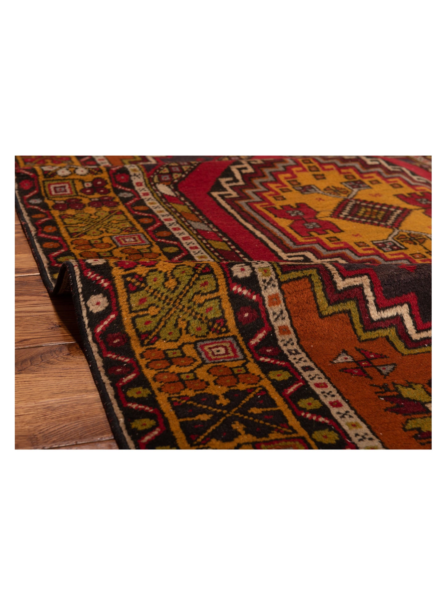 Old Anatolian 149871 Red Gold 3.9x6.5 Hand Knotted Rug
