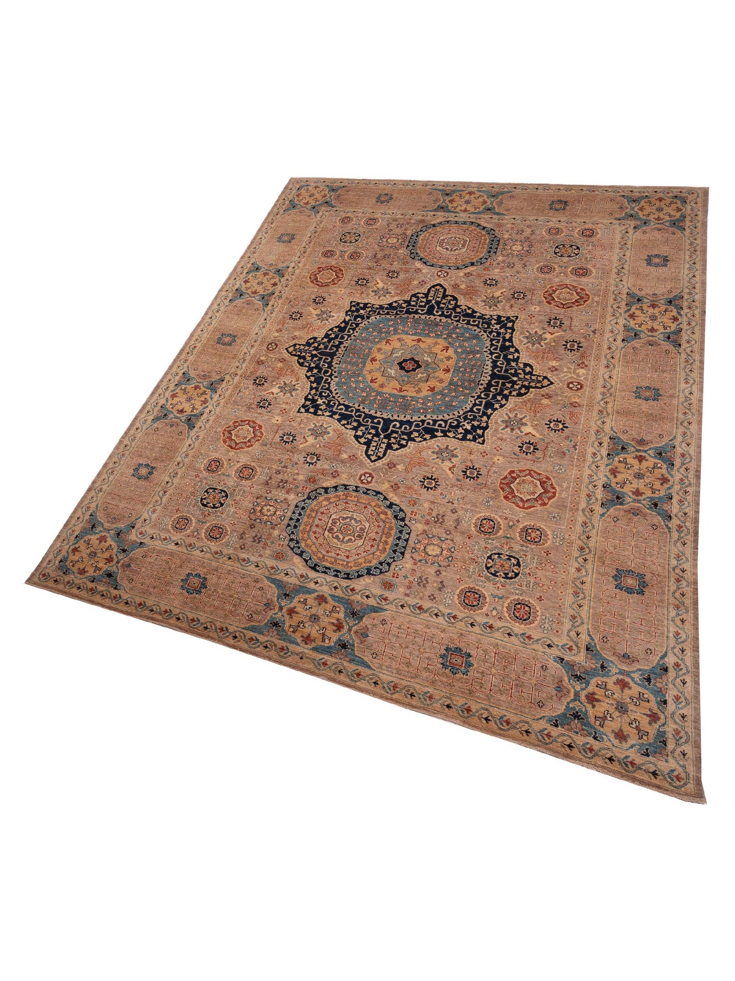 Mamluk 149937 Light Brown Light Brown 9.11x13.7 Hand Knotted Rug