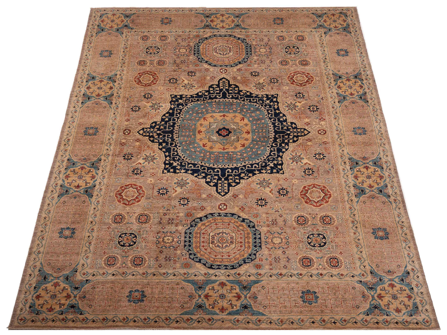 Mamluk 149937 Light Brown Light Brown 9.11x13.7 Hand Knotted Rug