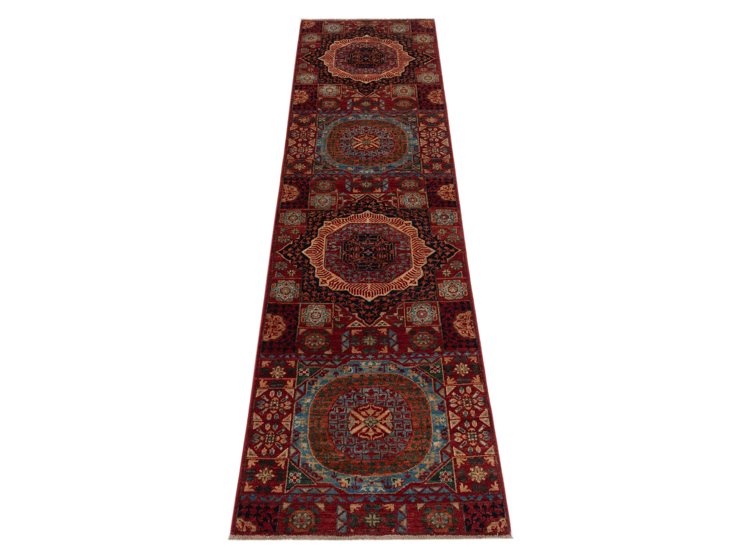 Sultan 149954 Red Red 2.9x10.3 Hand Knotted Rug