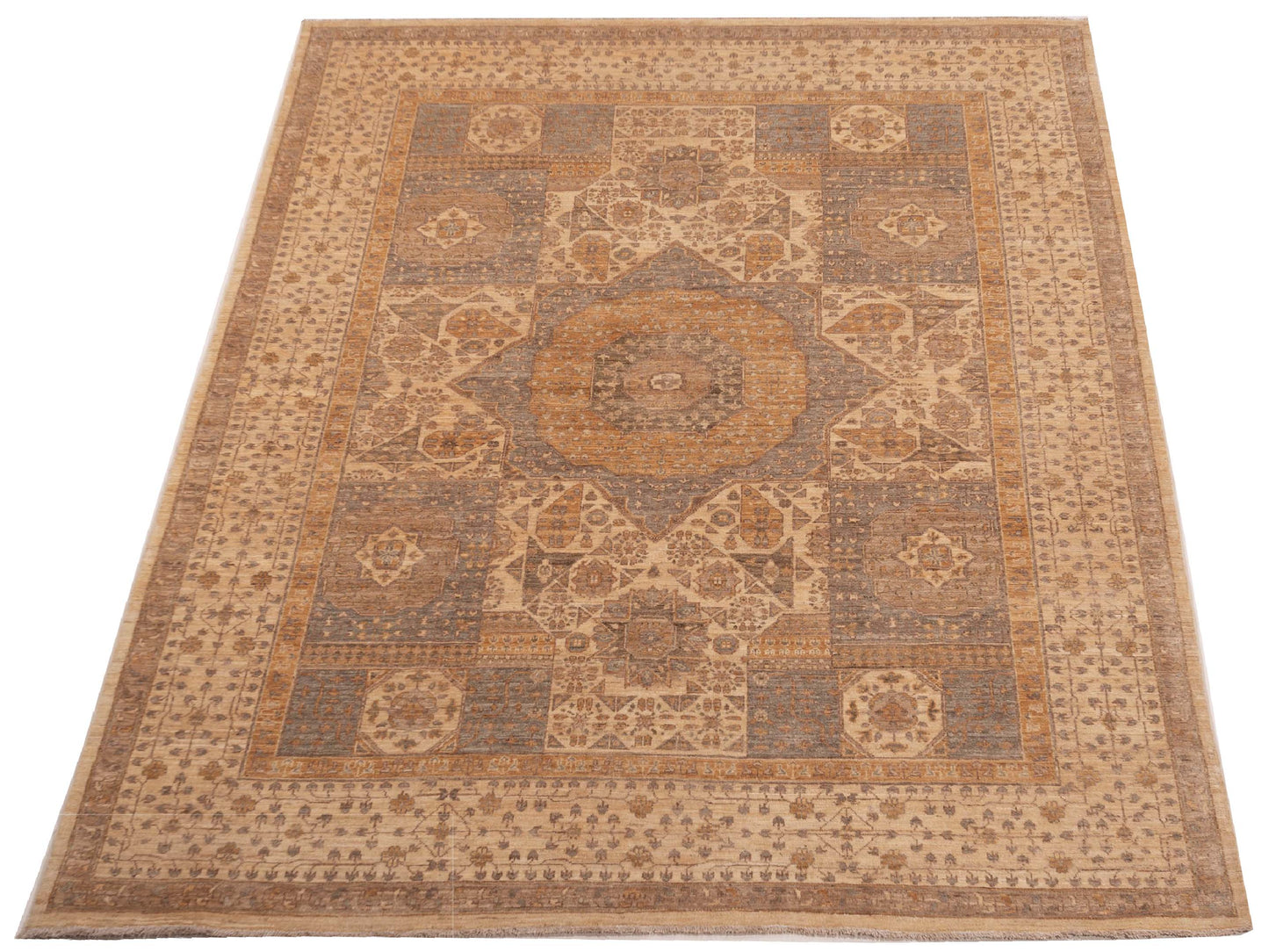 Sultan 149964 Beige Beige 8x9.11 Hand Knotted Rug