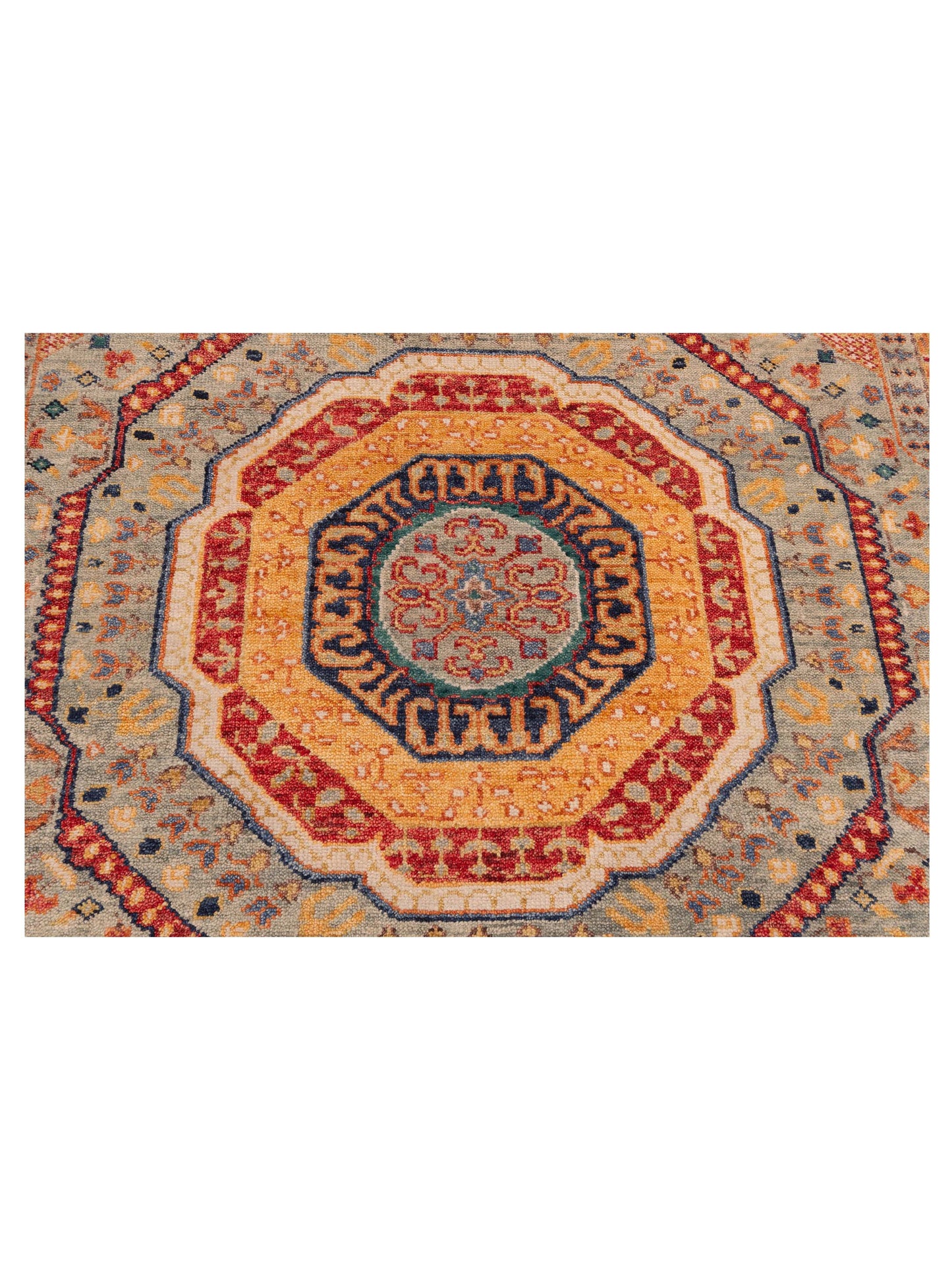 Oushak Shah 150059 Light Gray Navy 9x12.2 Hand Knotted Rug