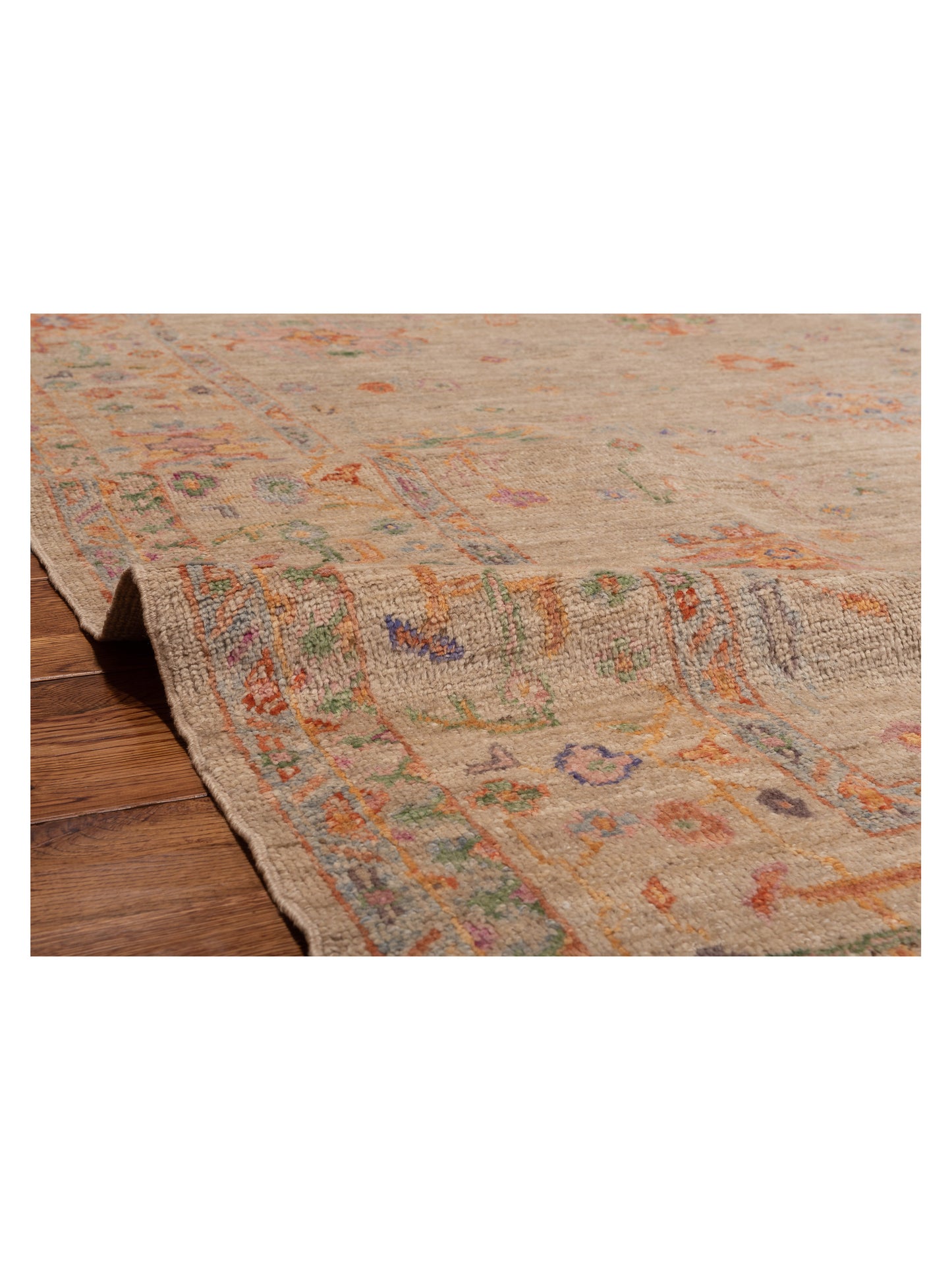 Angora Oushak 150067 Silver Ivory 7.10x9.7 Hand Knotted Rug