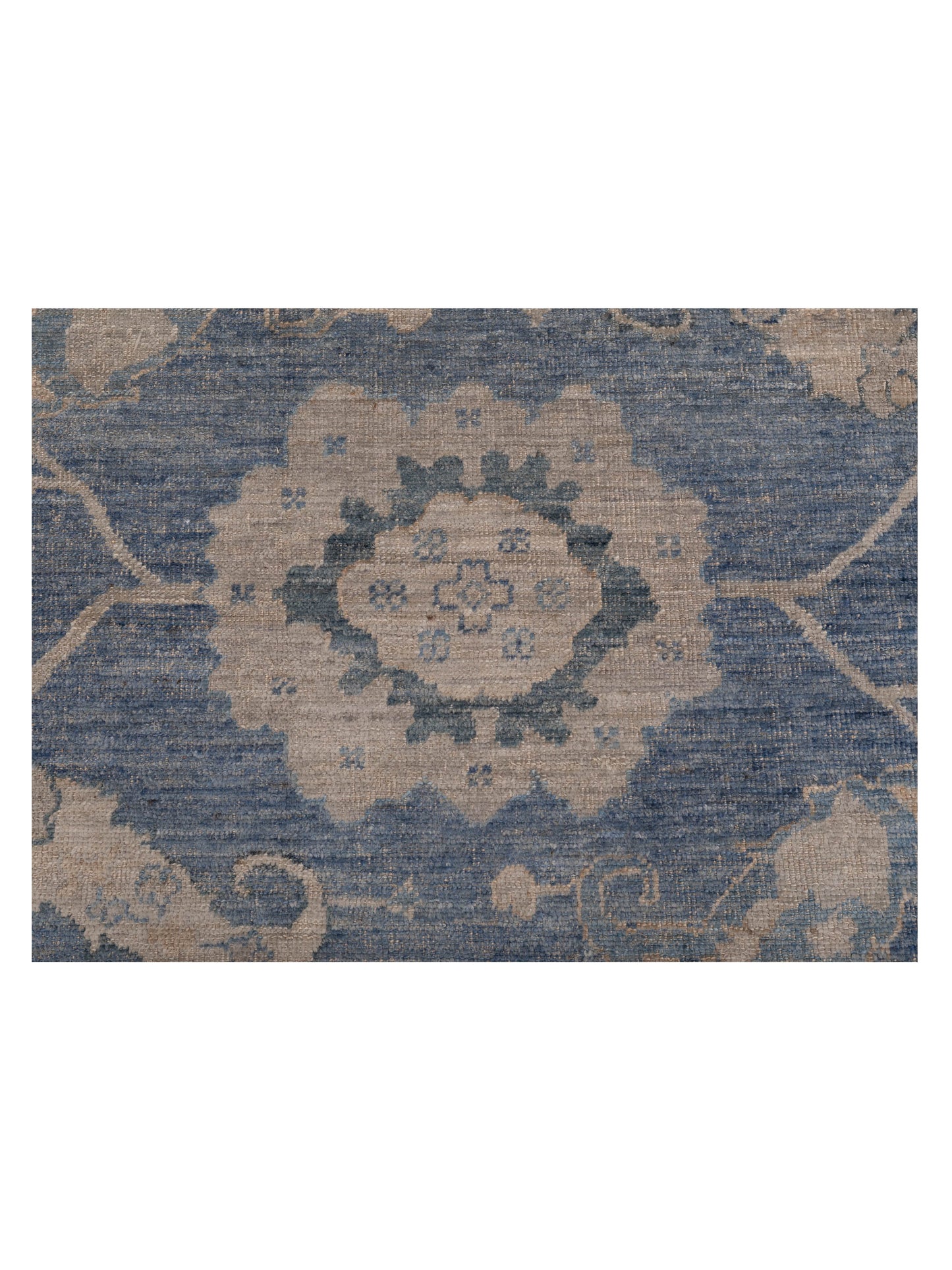 Angora Oushak 150097 Blue Dark Blue 9.10x13.6 Hand Knotted Rug