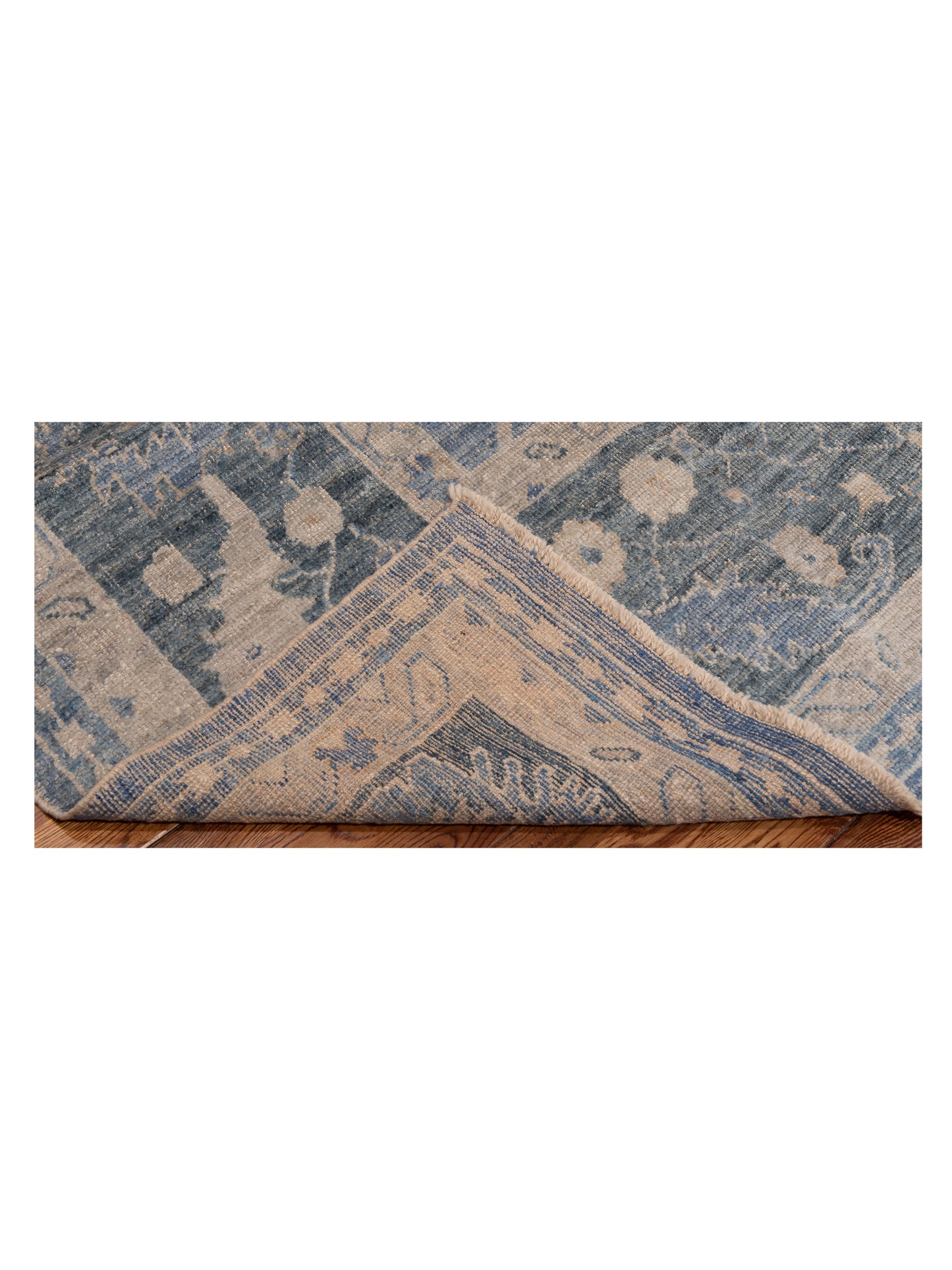 Angora Oushak 150097 Blue Dark Blue 9.10x13.6 Hand Knotted Rug