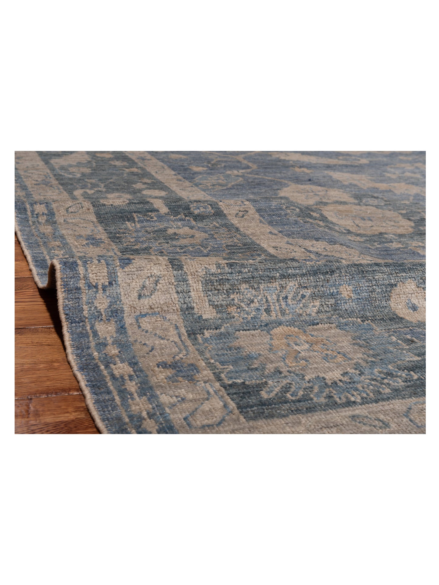 Angora Oushak 150097 Blue Dark Blue 9.10x13.6 Hand Knotted Rug