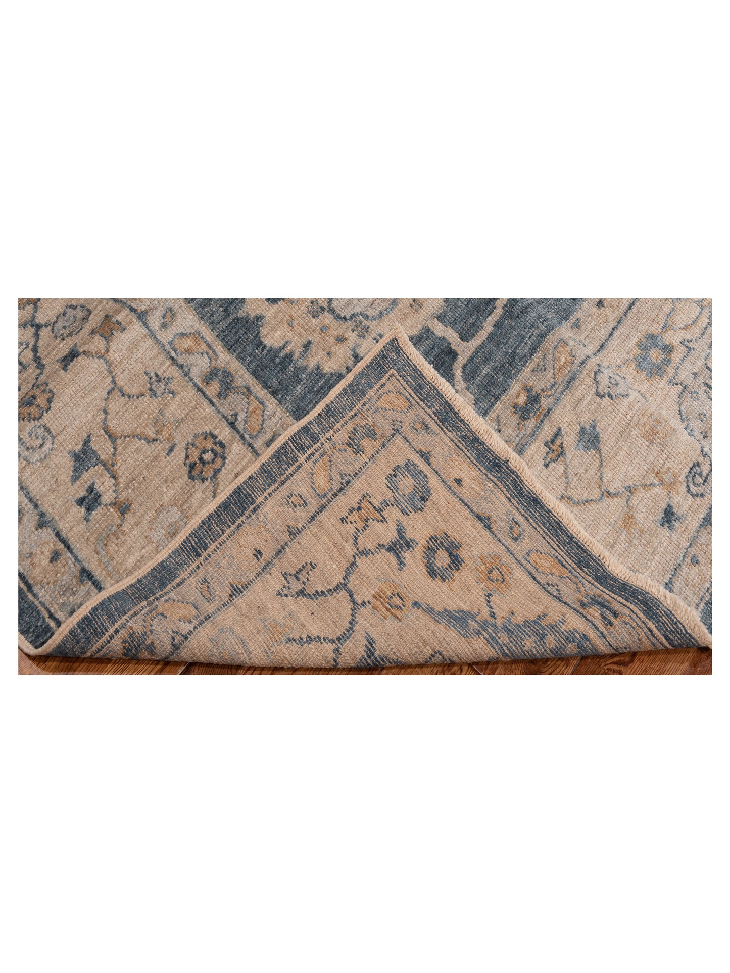 Angora Oushak 150106 Dark Blue Silver 8.3x9.5 Hand Knotted Rug