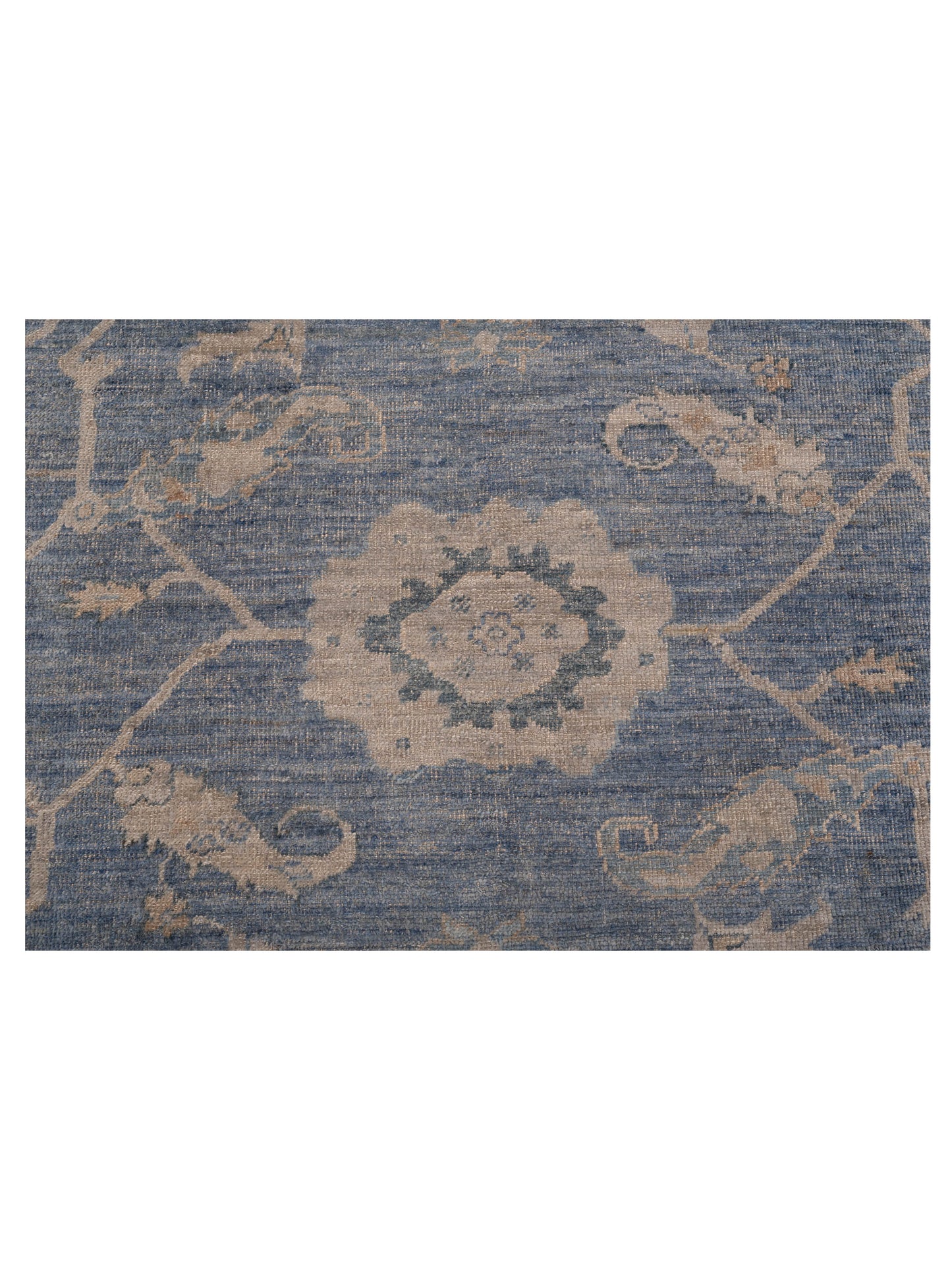 Angora Oushak 150119 Blue Dark Blue 8.2x9.5 Hand Knotted Rug