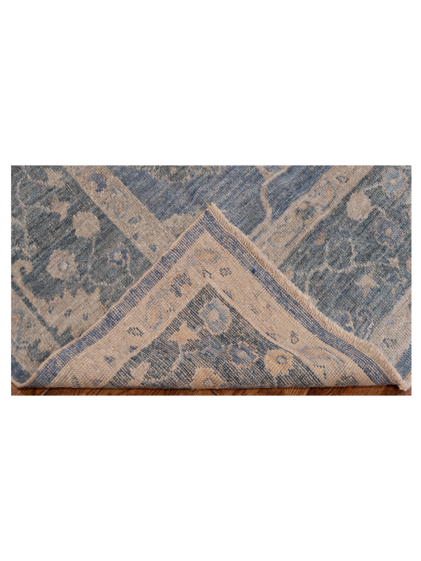 Angora Oushak 150119 Blue Dark Blue 8.2x9.5 Hand Knotted Rug