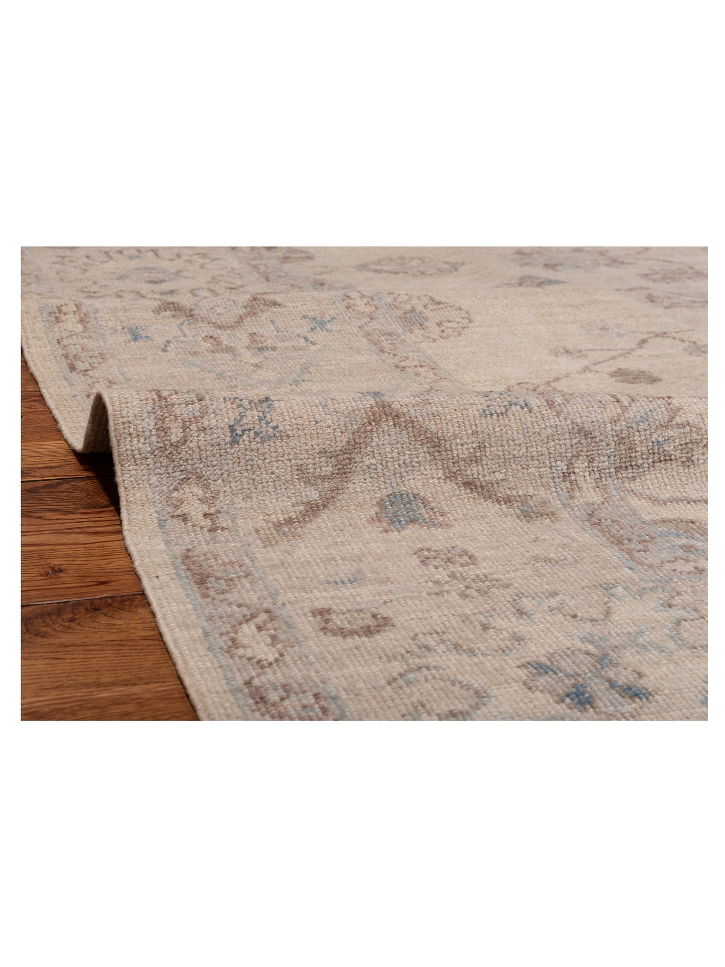 Angora Oushak 150155 Ivory Ivory 7.9x8.10 Hand Knotted Rug