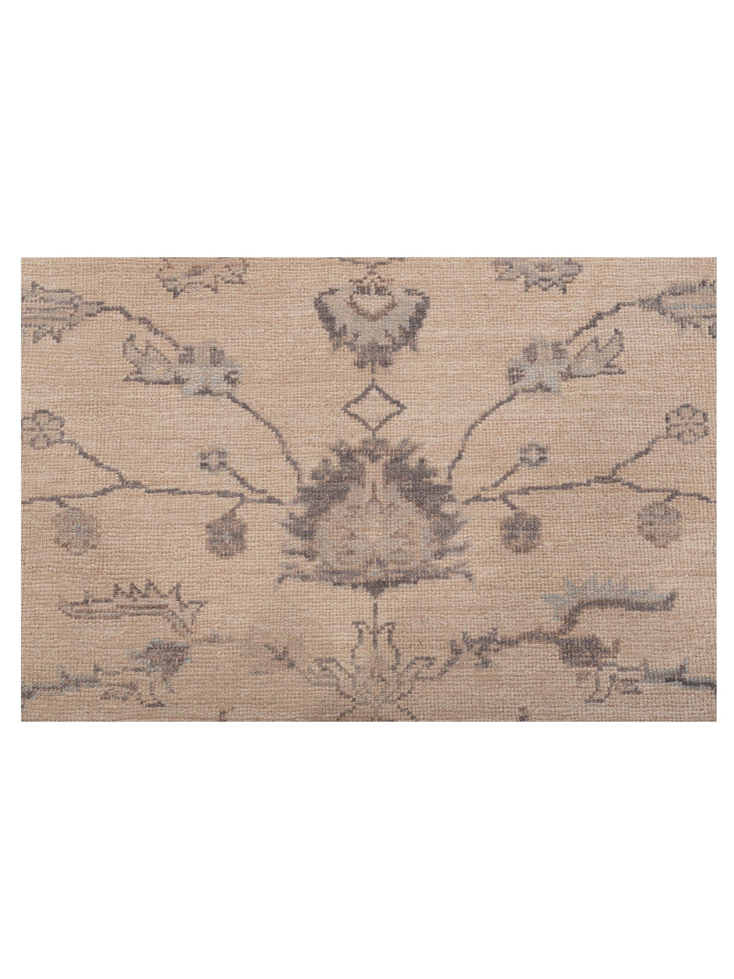 Angora Oushak 150157 Ivory Gray 8.1x10.2 Hand Knotted Rug