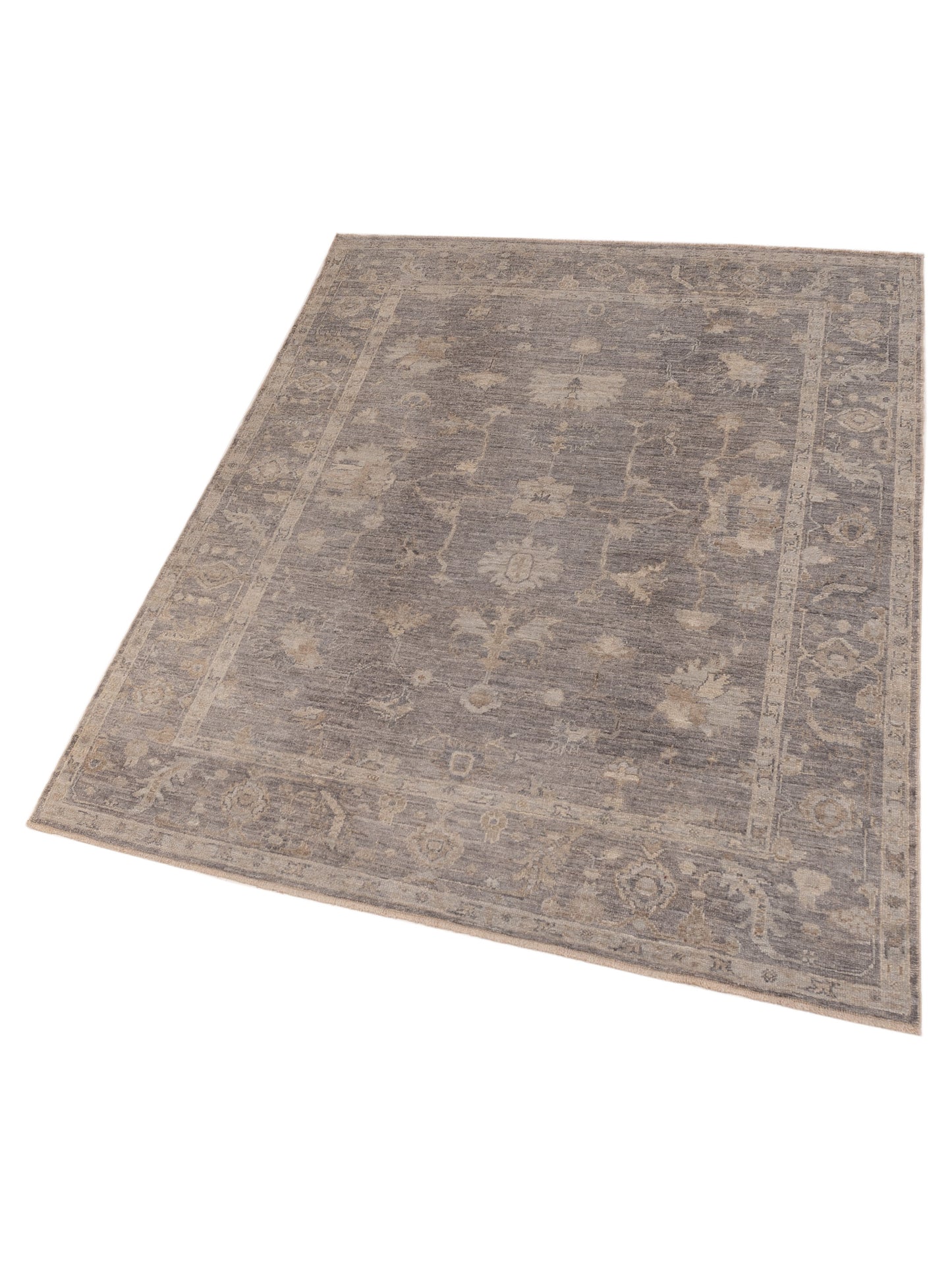 Angora Oushak 150158 Ivory Ivory 8.2x10.7 Hand Knotted Rug