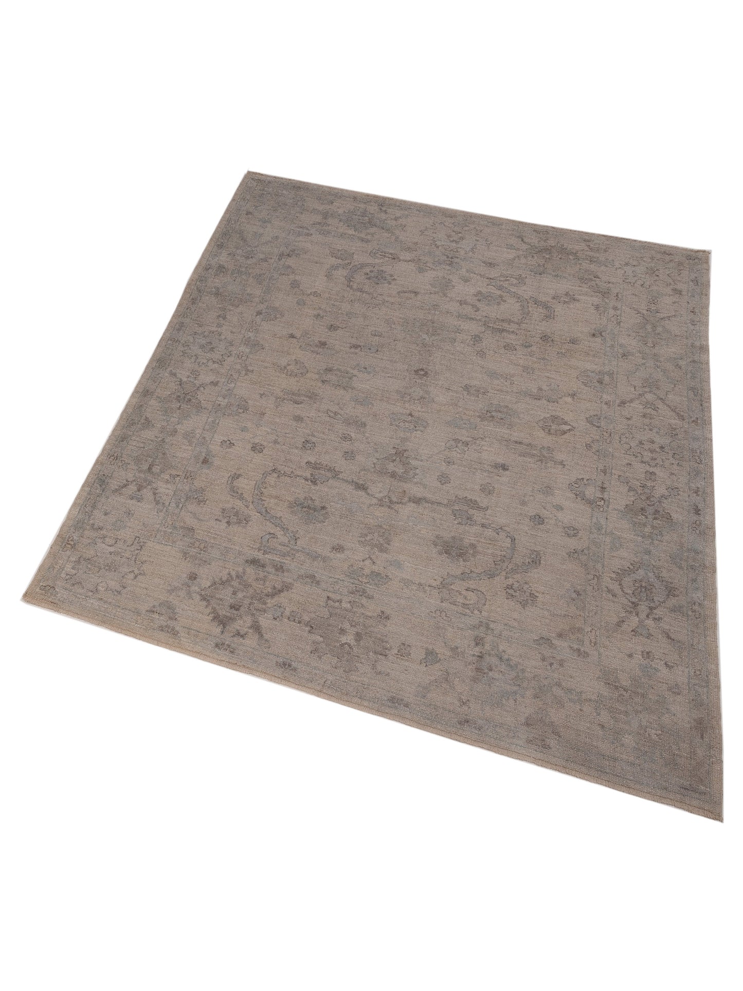 Angora Oushak 150163 Ivory Ivory 8.3x9.7 Hand Knotted Rug