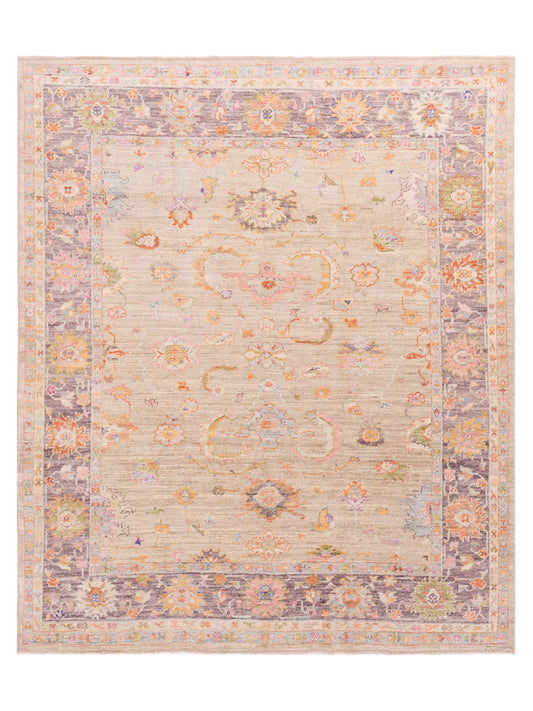 Anadol Angora Oushak  Beige Purple Traditional