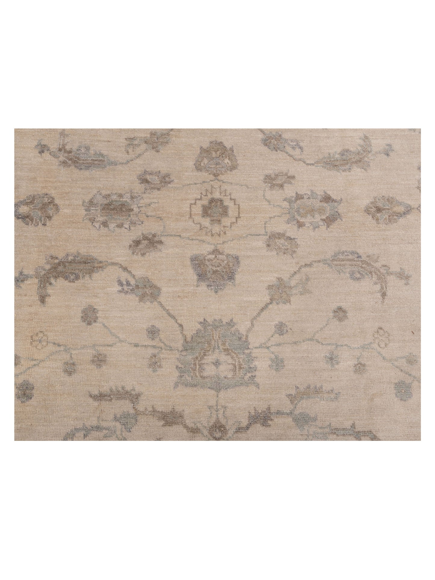 Angora Oushak 150200 Ivory Ivory 8.2x9.8 Hand Knotted Rug