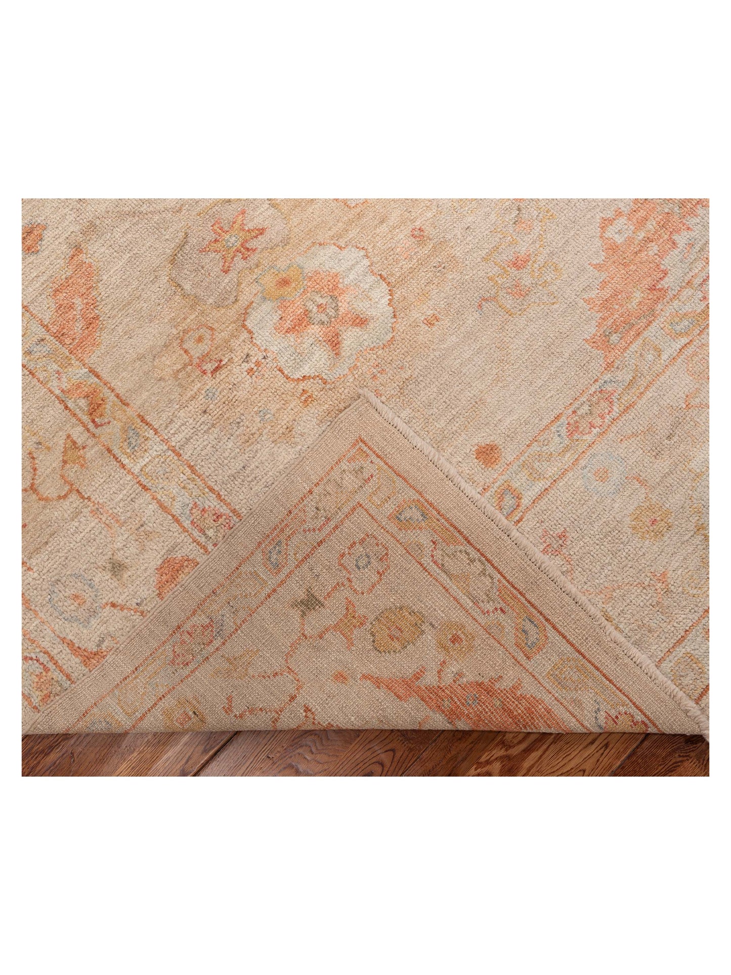 Angora Oushak 150203 Cream Cream 8.2x10 Hand Knotted Rug